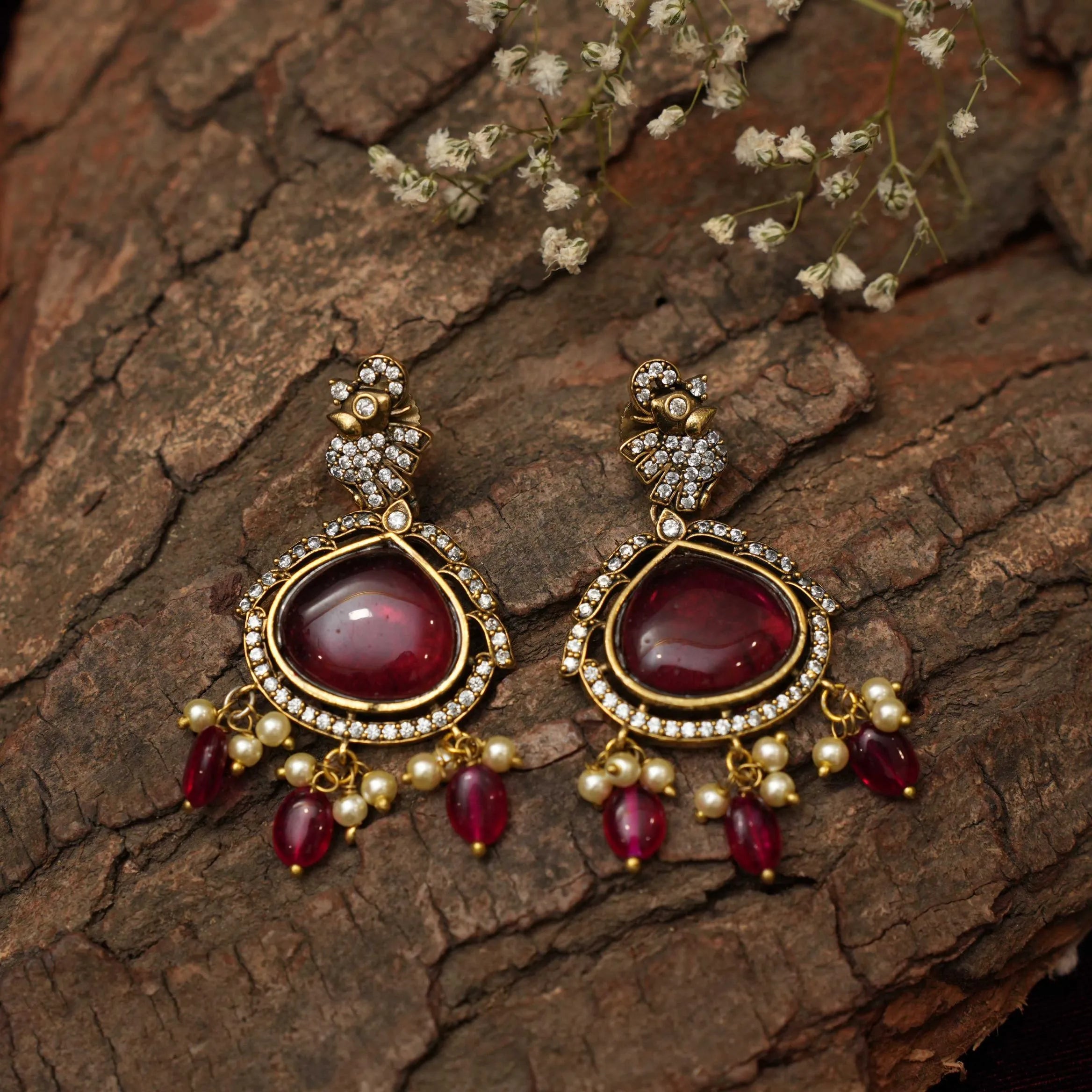 Indumathi Victorian Polki Earrings - Ira