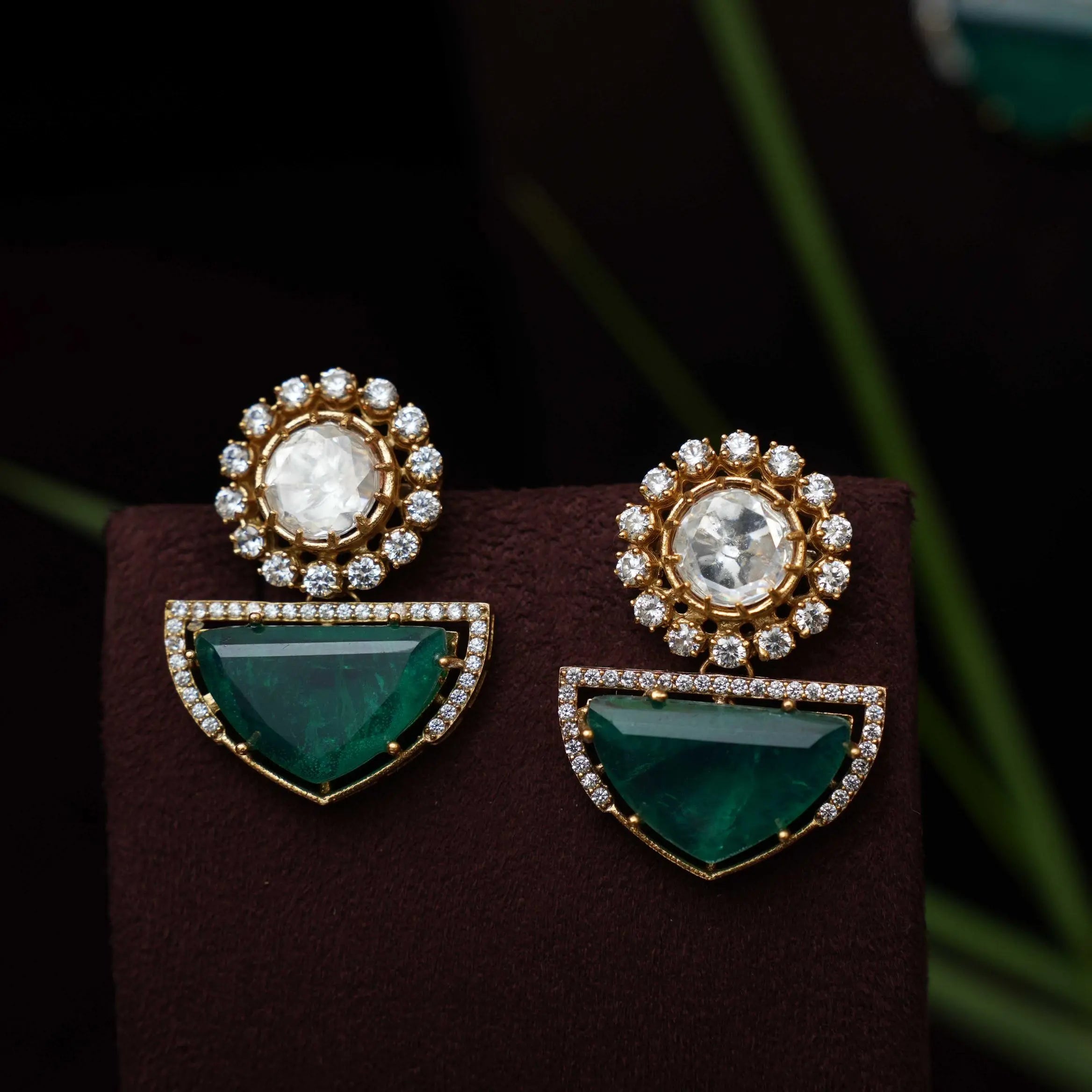 Irisha Polki Designer Necklace - Green