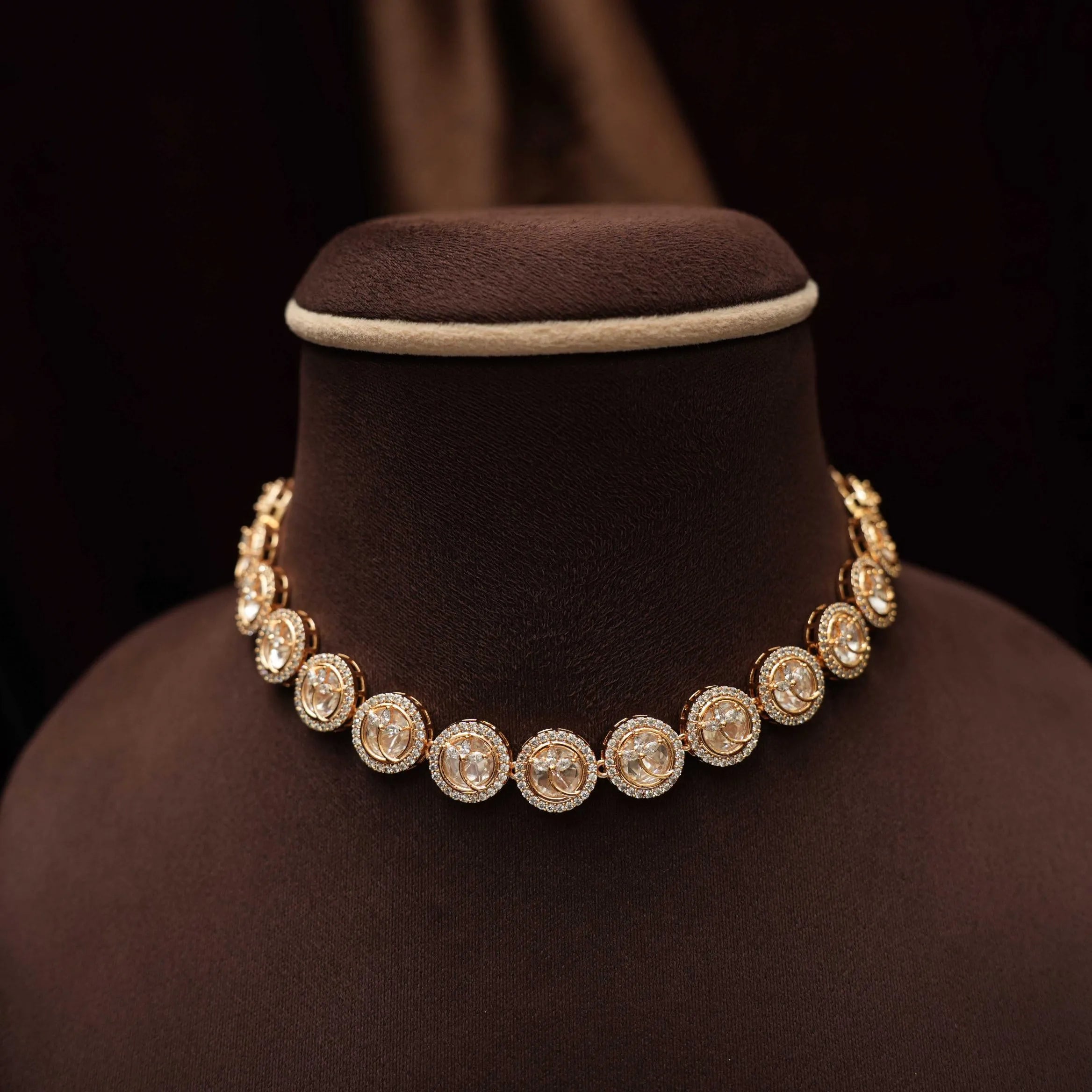 Ishita Polki Choker - White