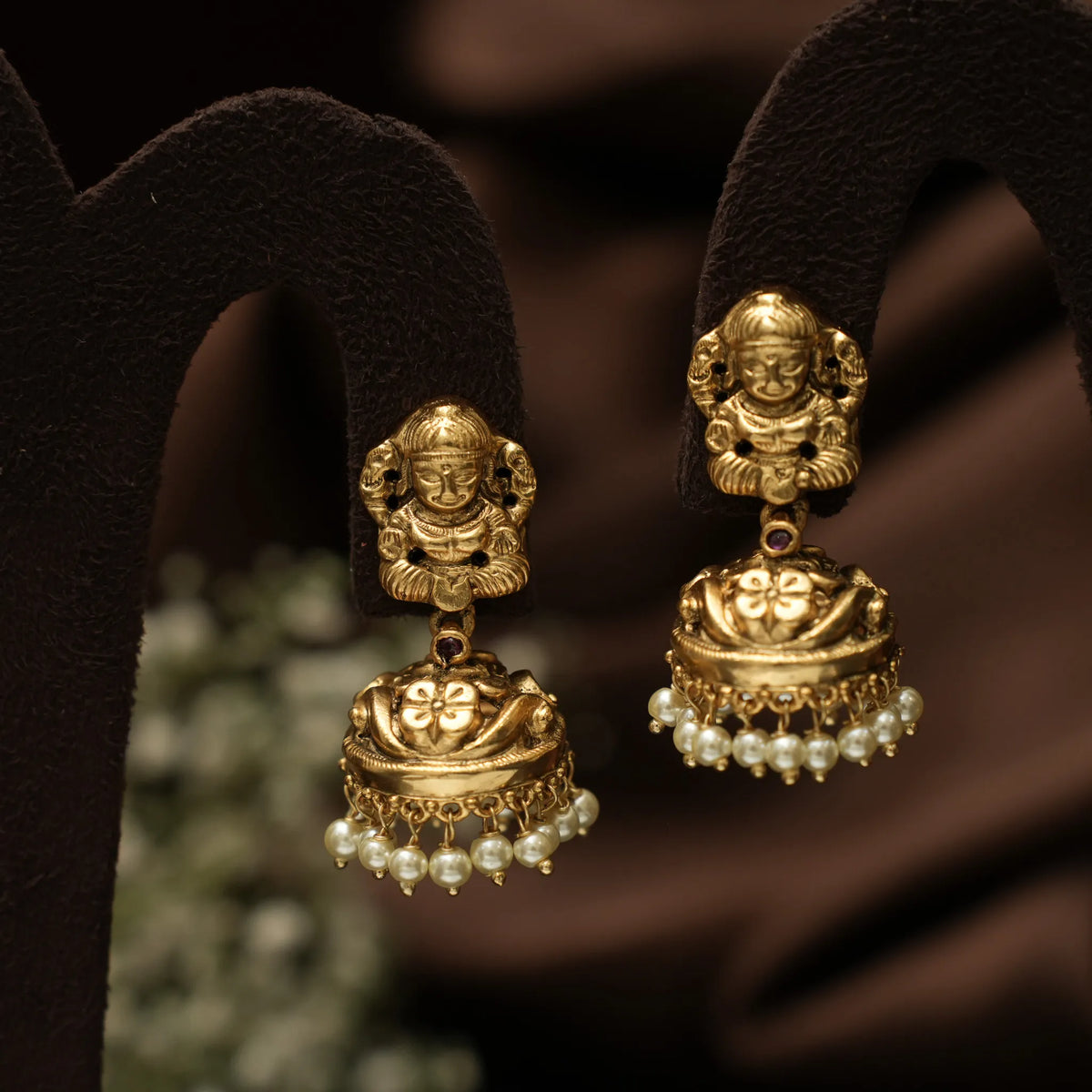 Ithazh Antique Jhumka Earrings