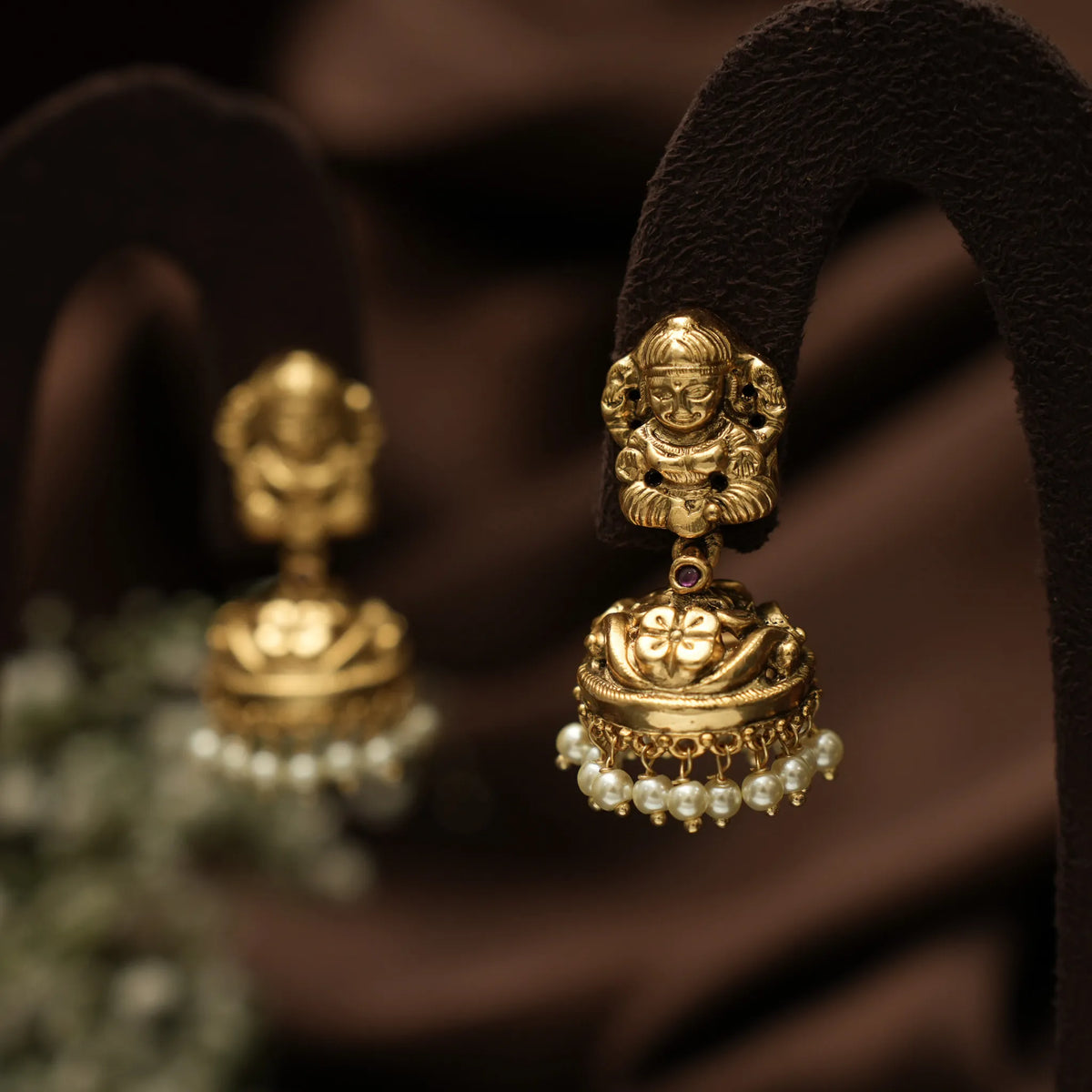 Ithazh Antique Jhumka Earrings