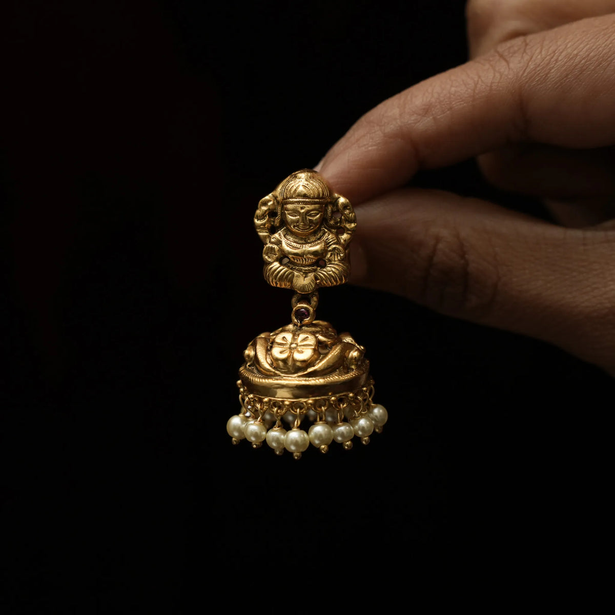 Ithazh Antique Jhumka Earrings