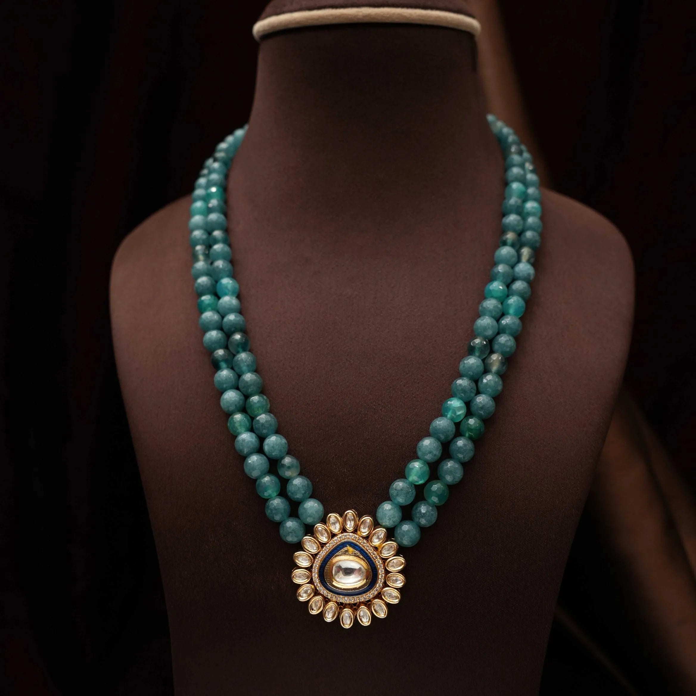 Jabir Beaded Kundan Necklace