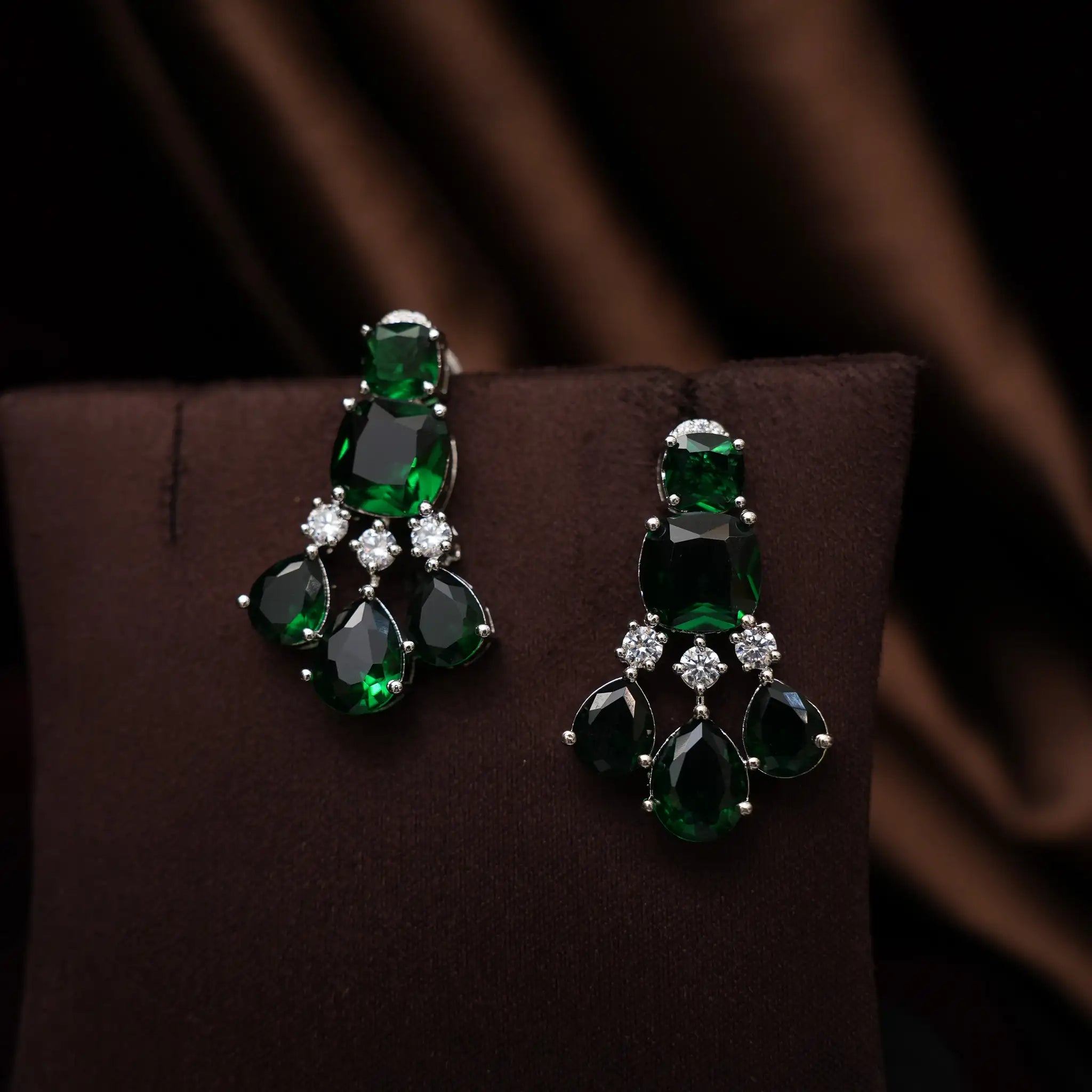 Jagrti Zircon Necklace - Emerald Green