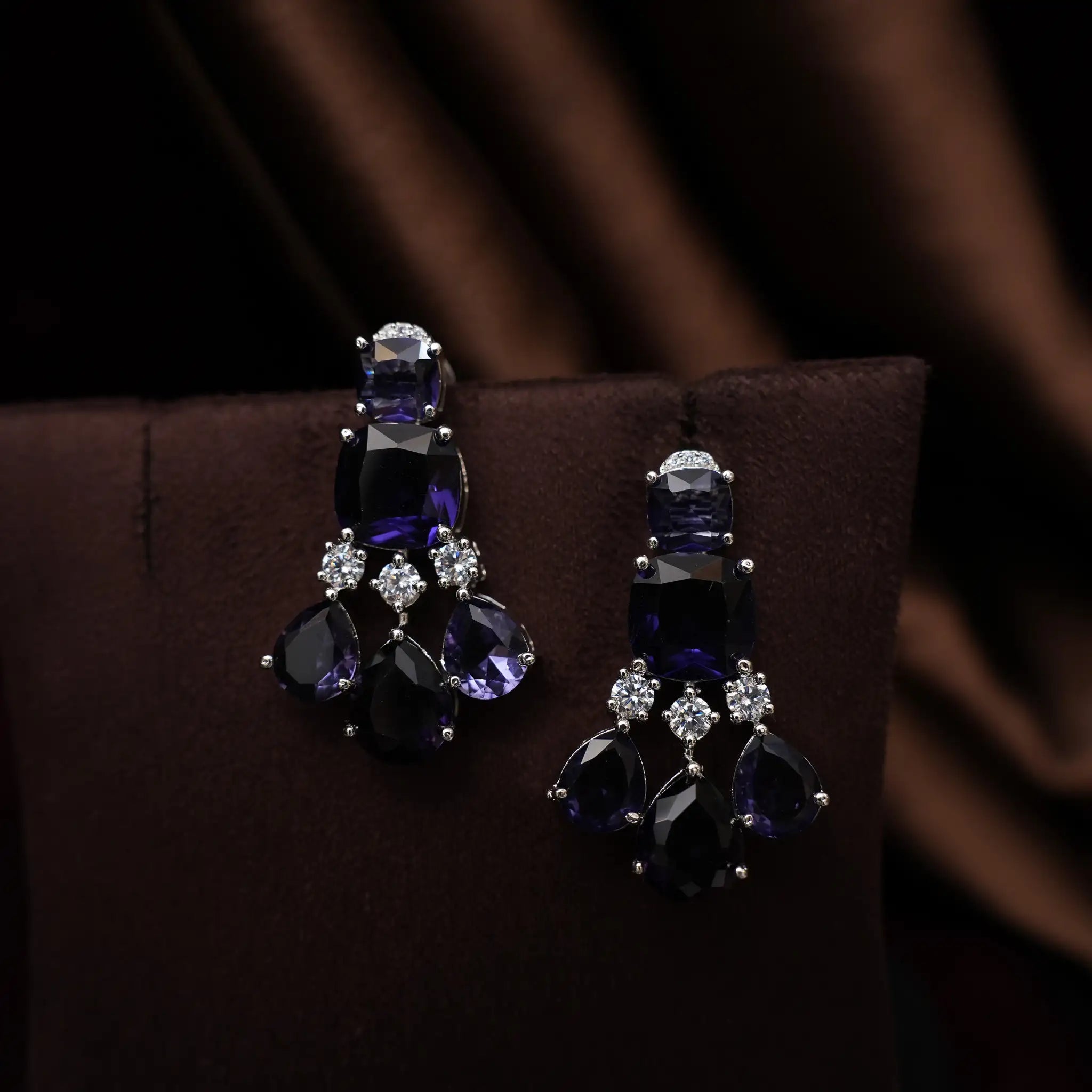 Jagrti Zircon Necklace - Purple
