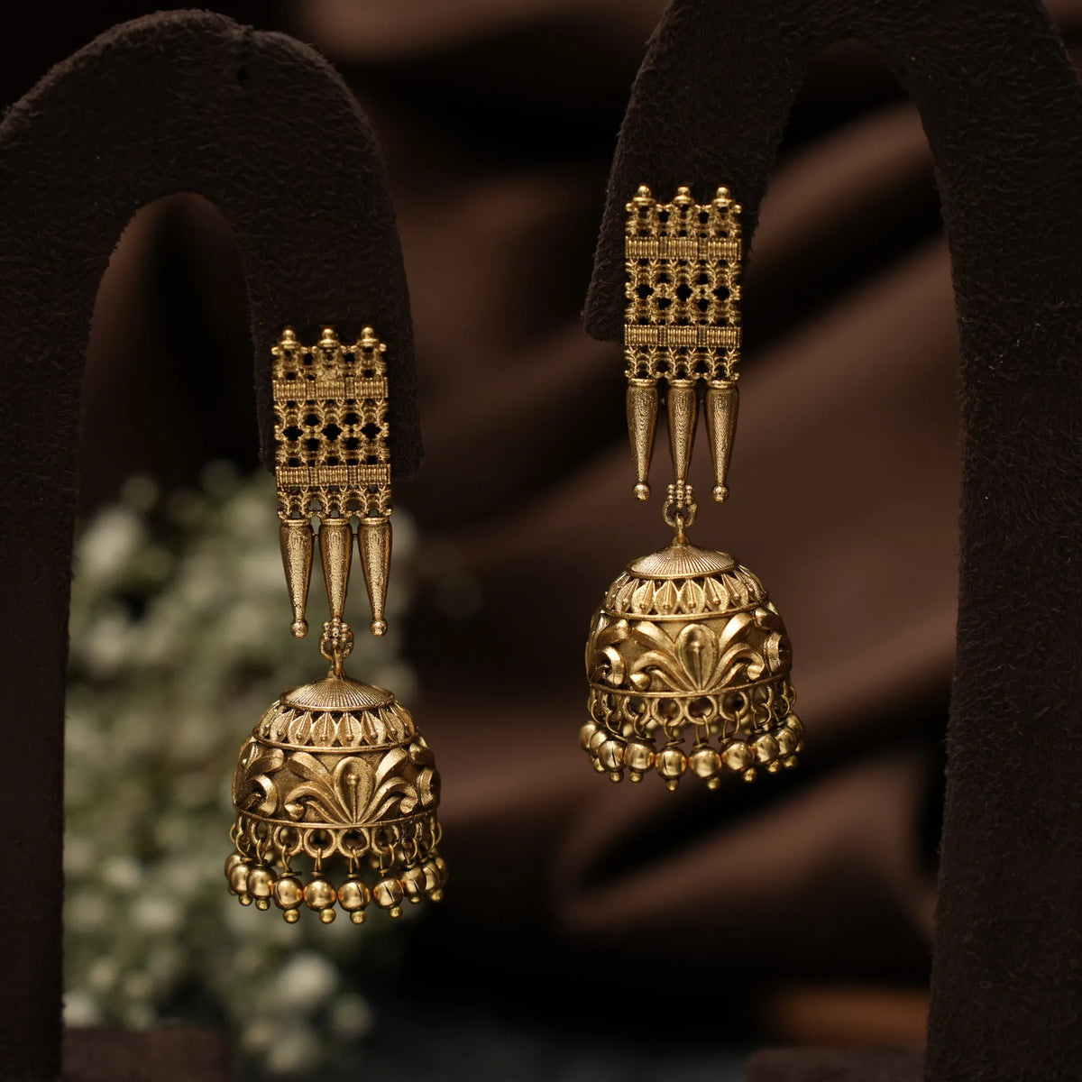 Jahnavi Antique Jhumka Earrings