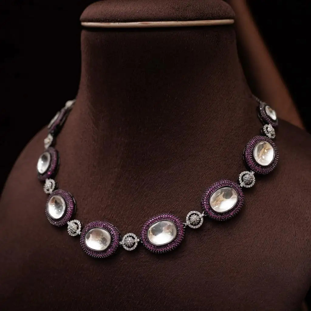 Janani Dual Tone Victorian Necklace