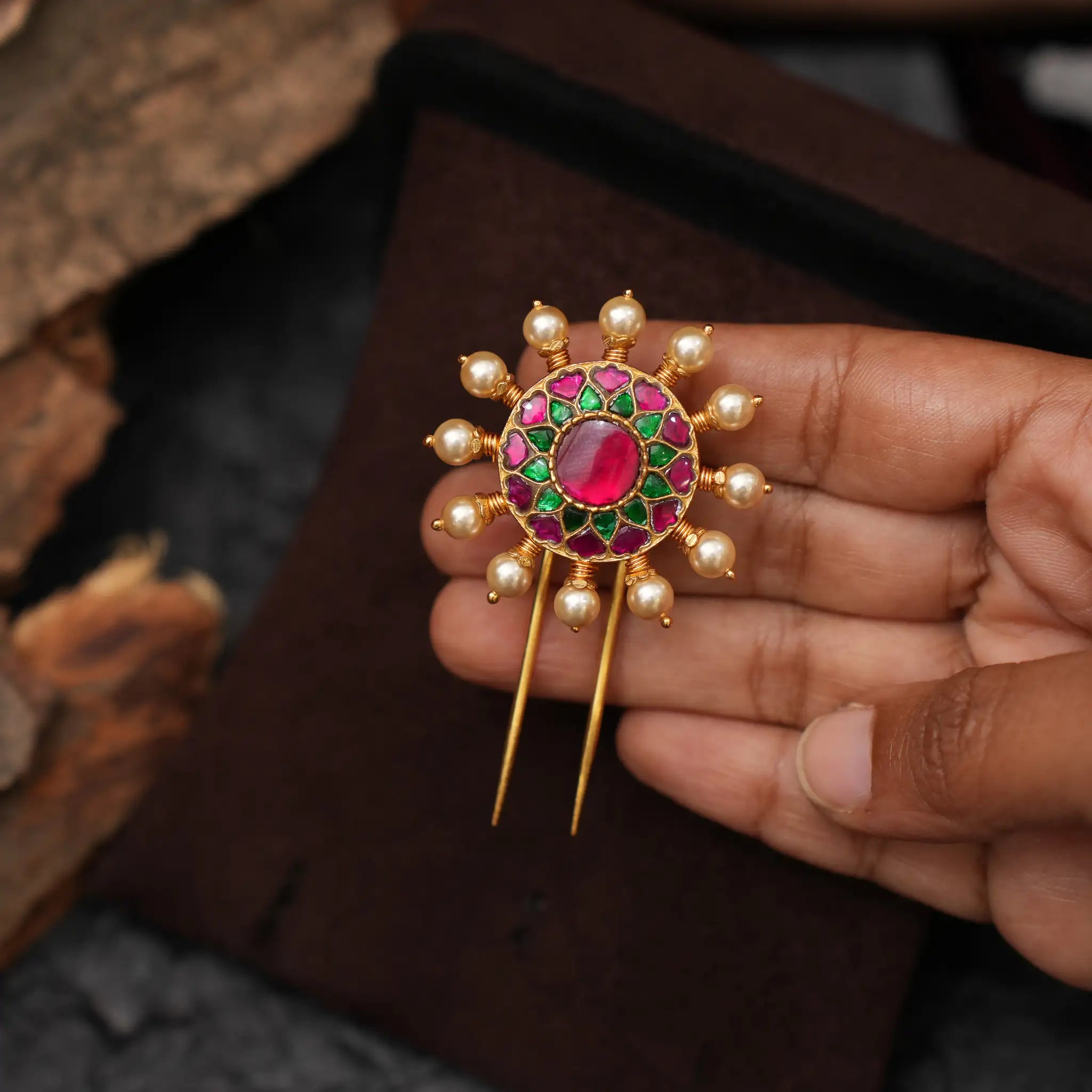 Jantula Silver Hair Pin