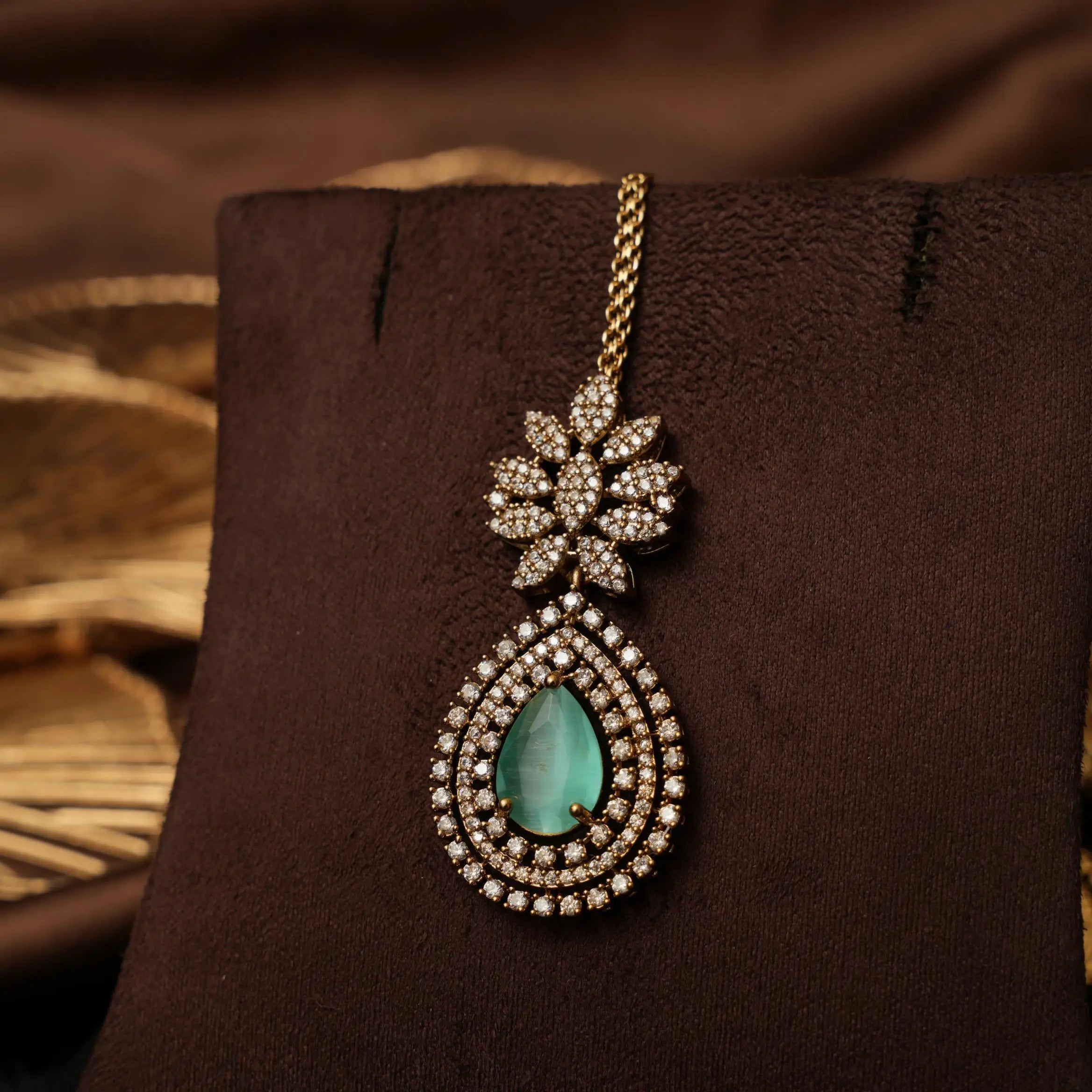 Jaynika Zircon Tikka - Pastel Green