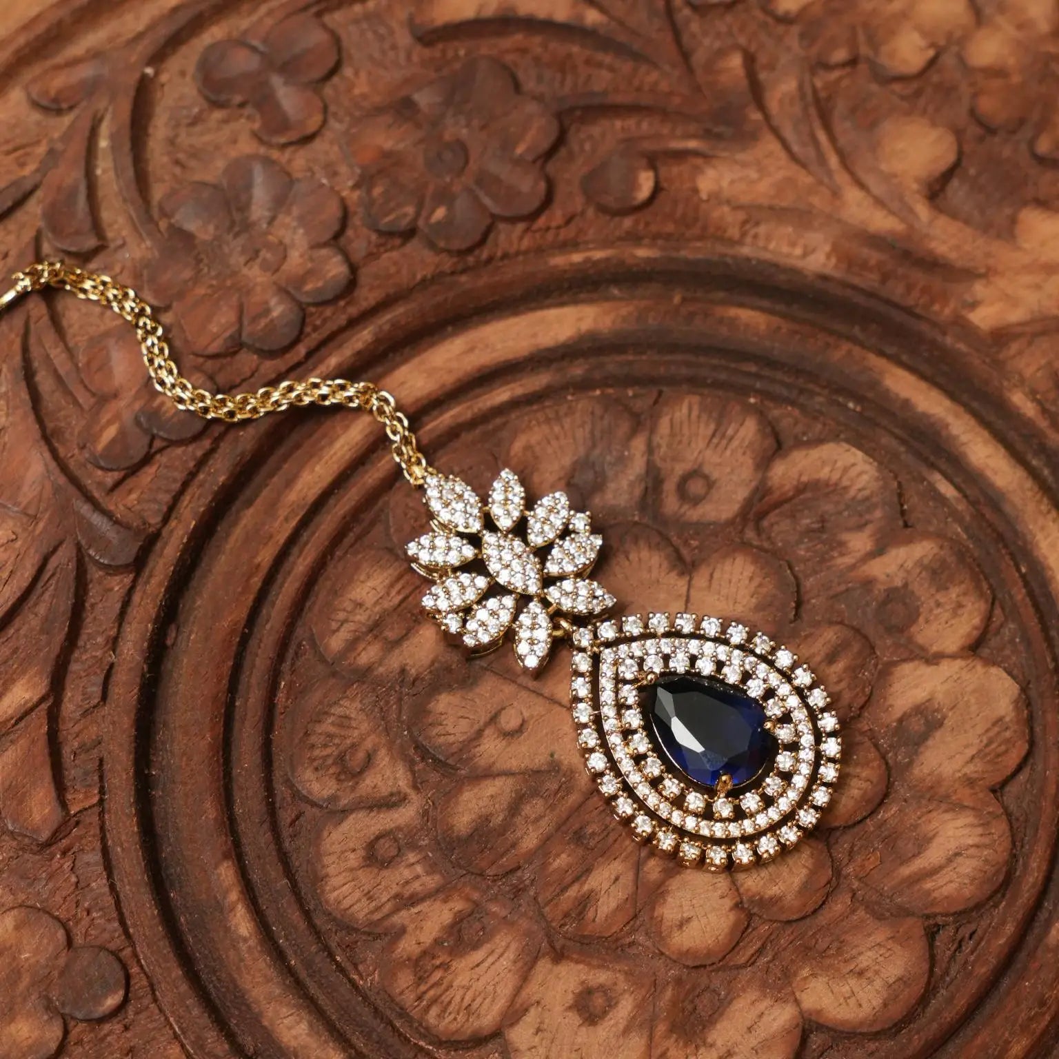 Jaynika Zircon Tikka - Blue