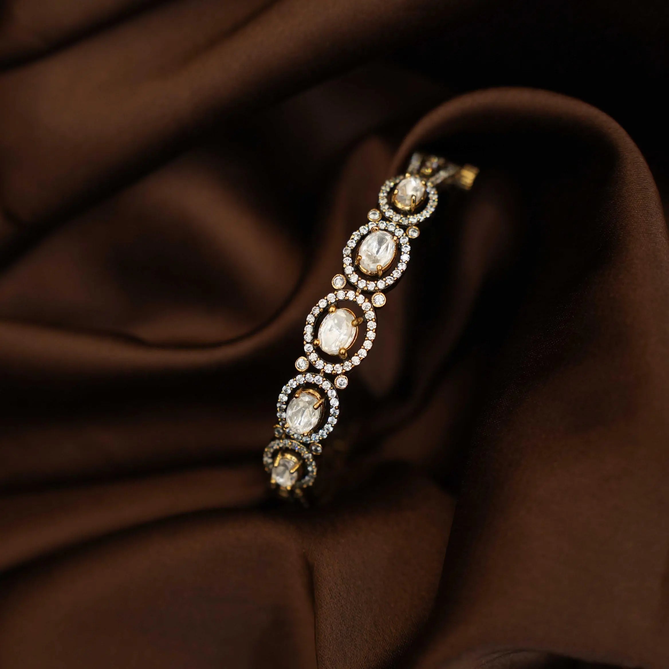 Jenika Polki Bracelet - White