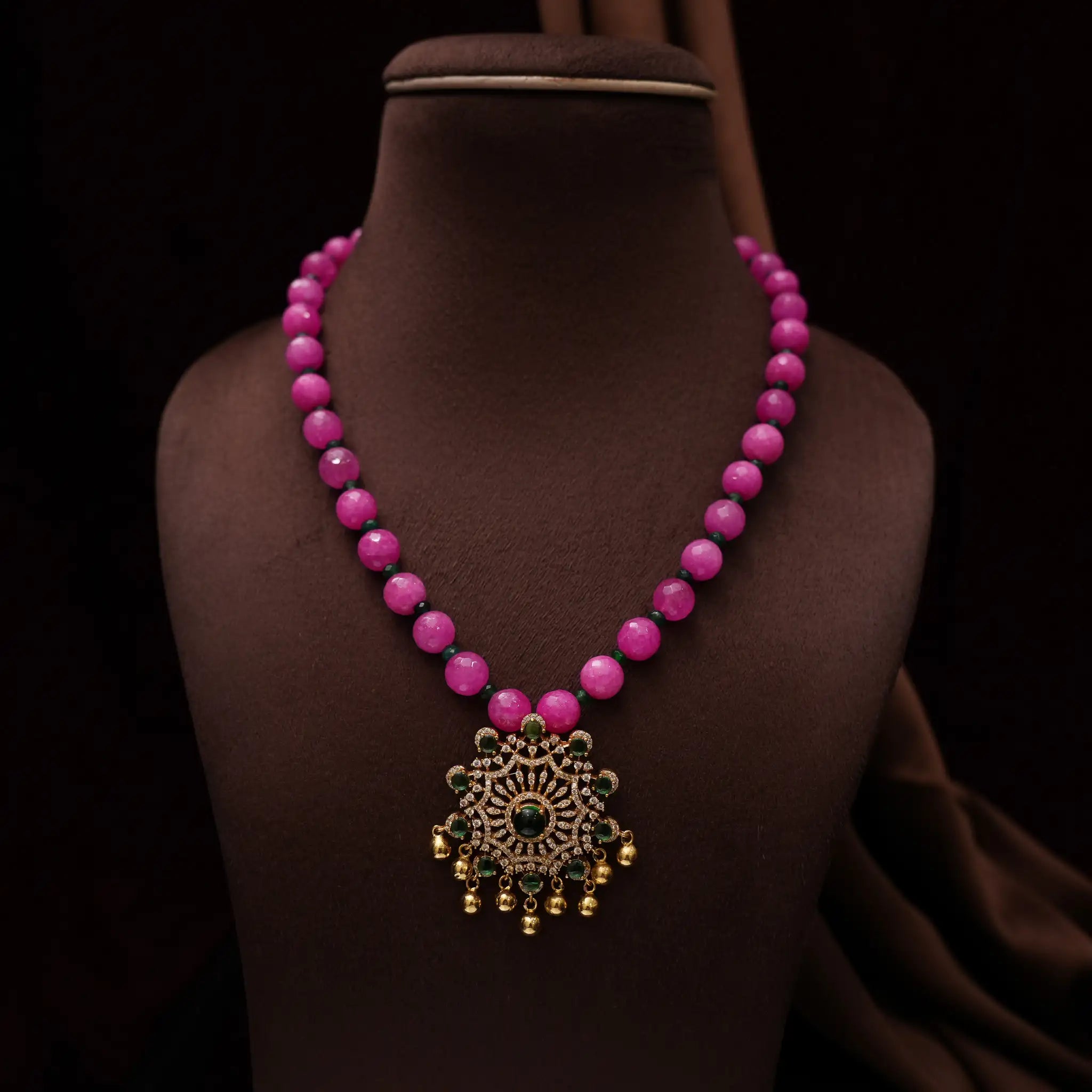 Jihirsa Beaded Zircon Necklace