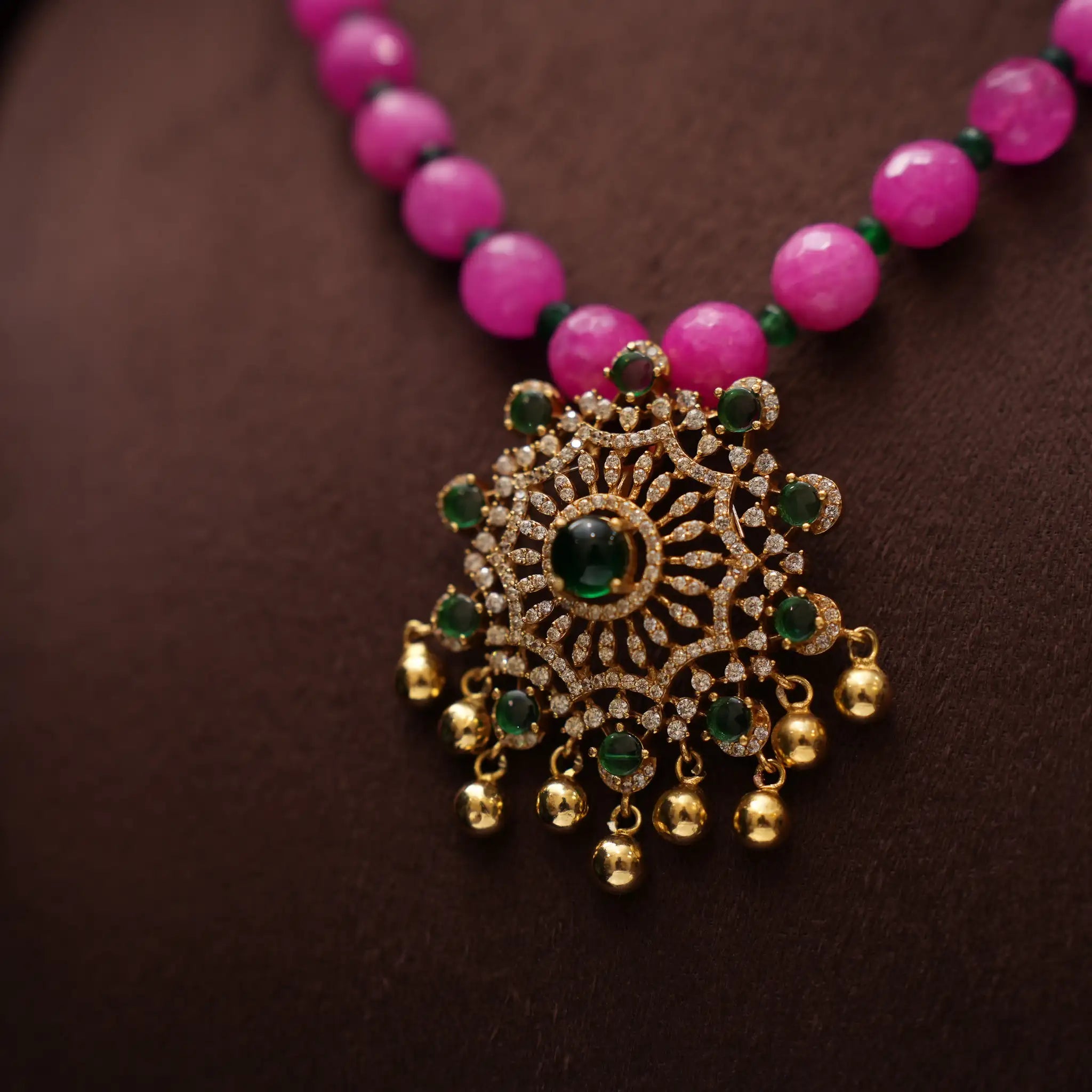 Jihirsa Beaded Zircon Necklace