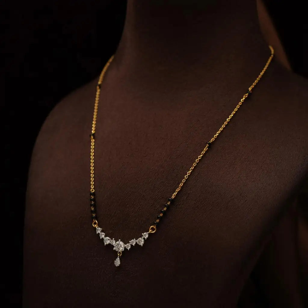 Jinesa Silver Mangalsutra Chain