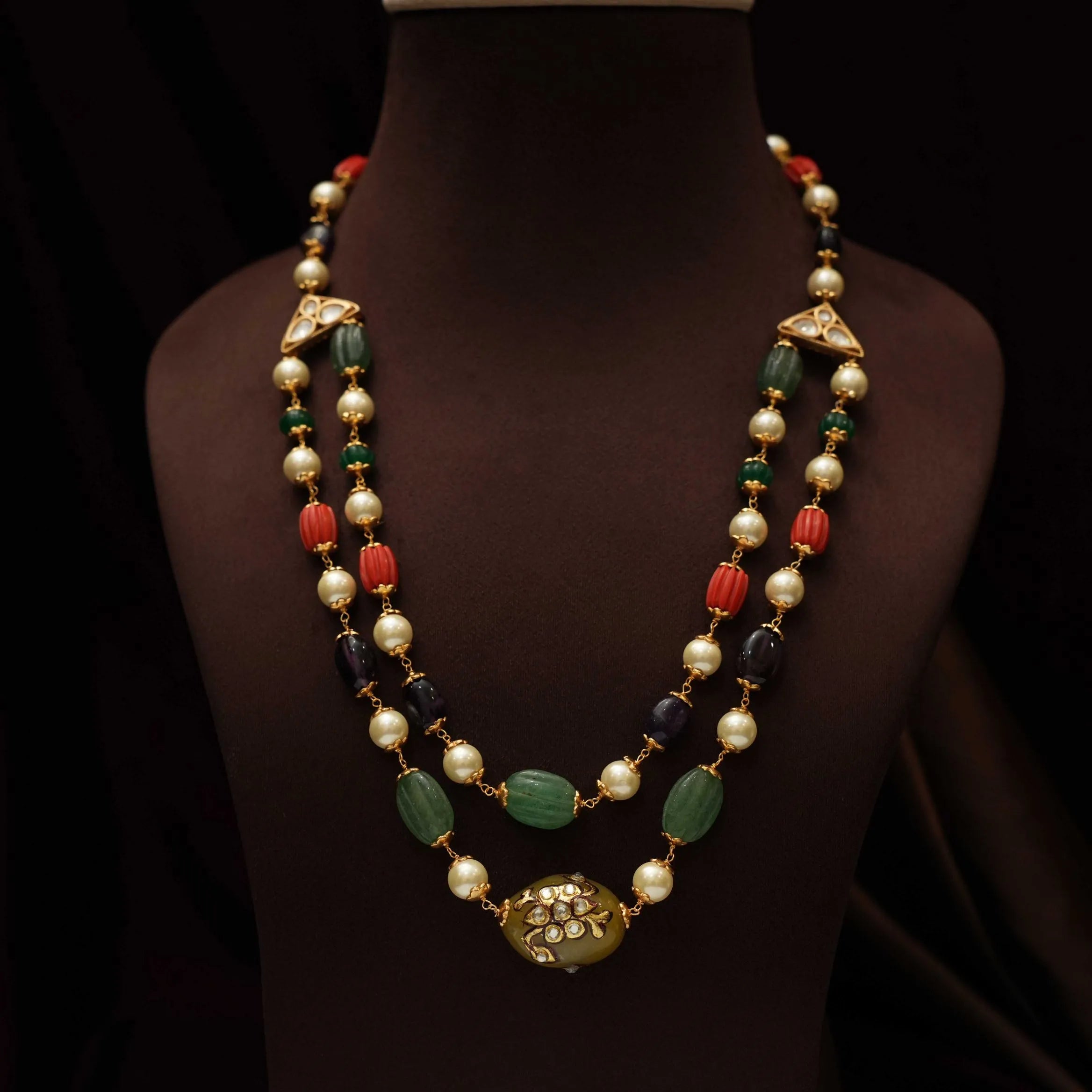 Jishnu Beaded Necklace - Palak