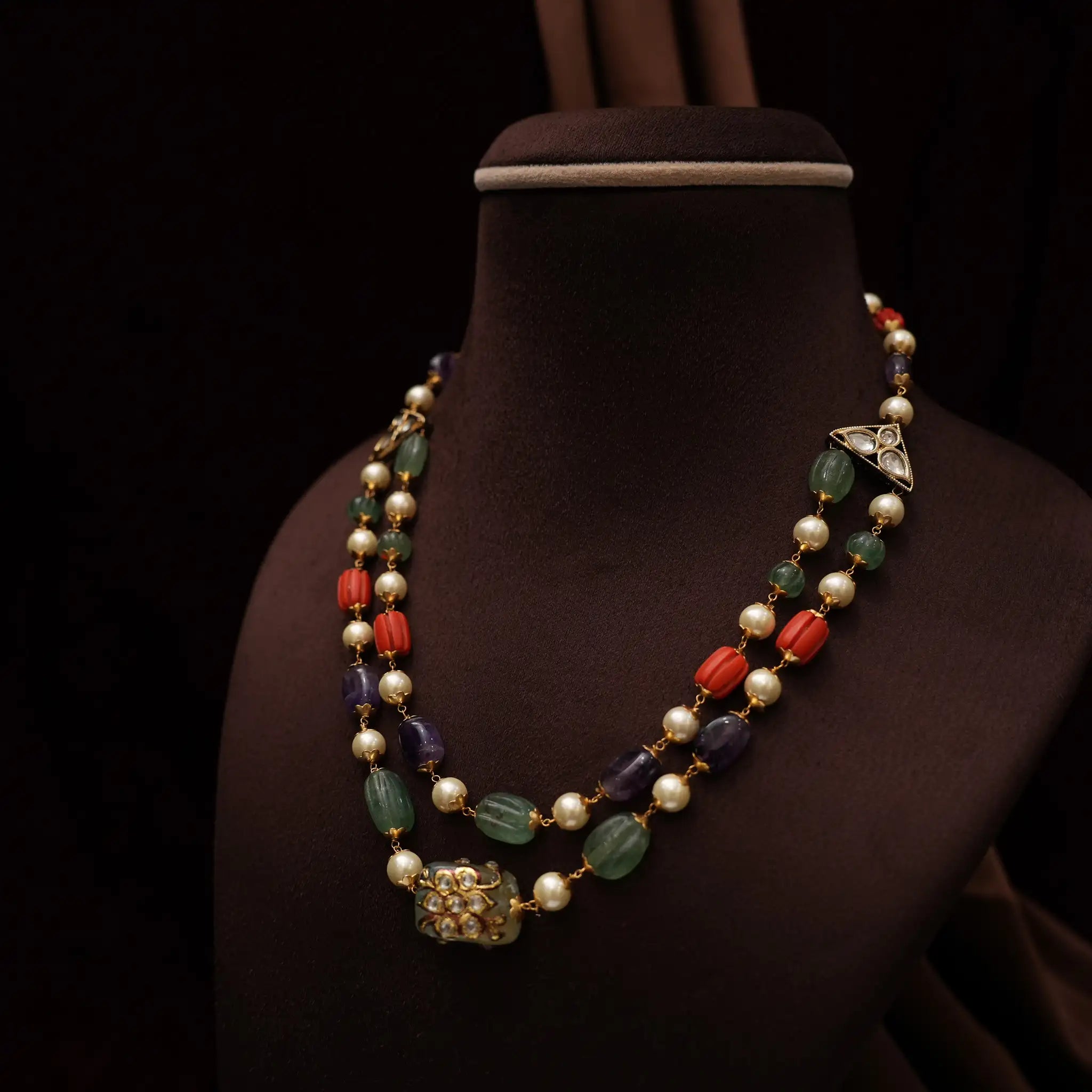 Jishnu Beaded Necklace - Palak