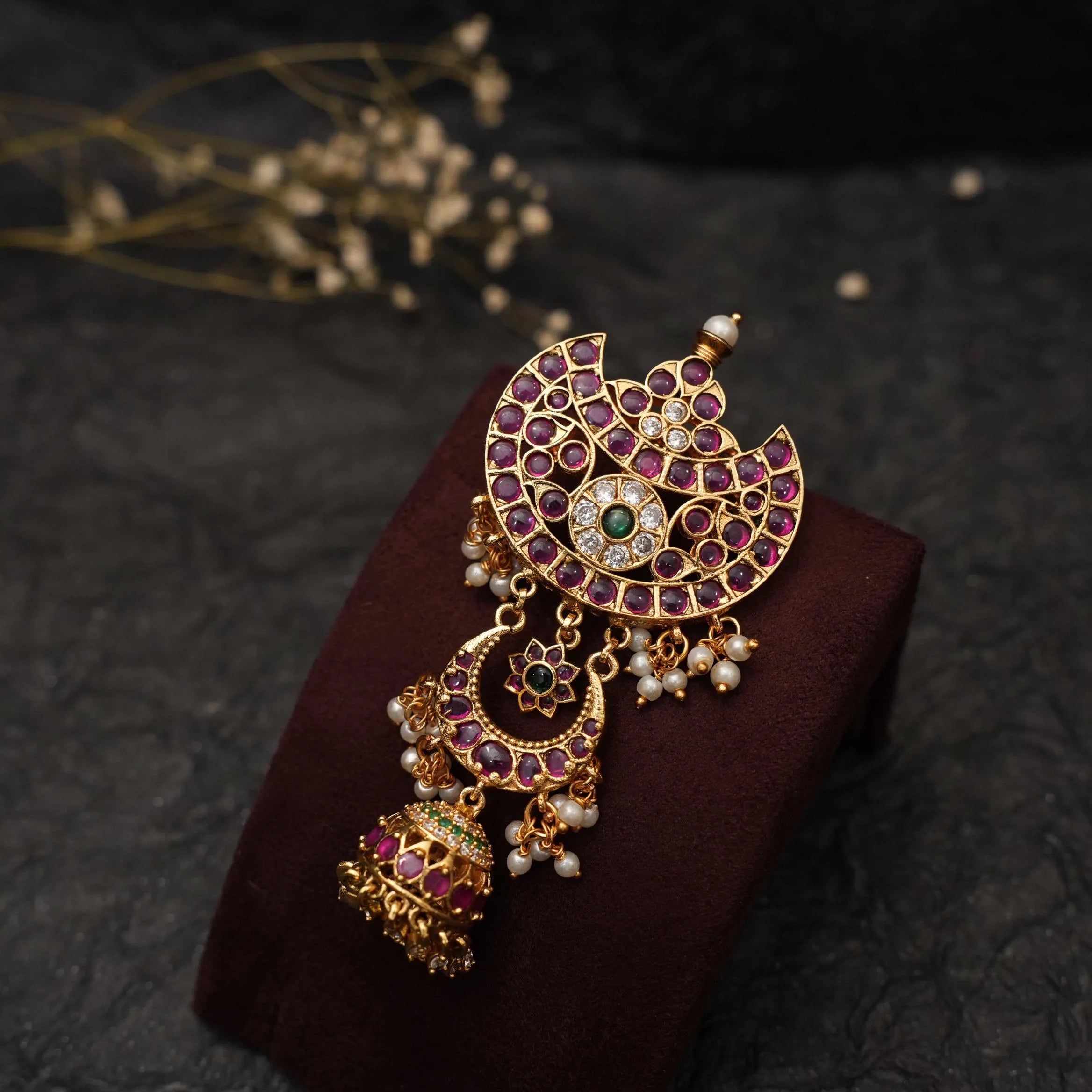 Jivanta Antique Jadai Billai / Hair Brooch