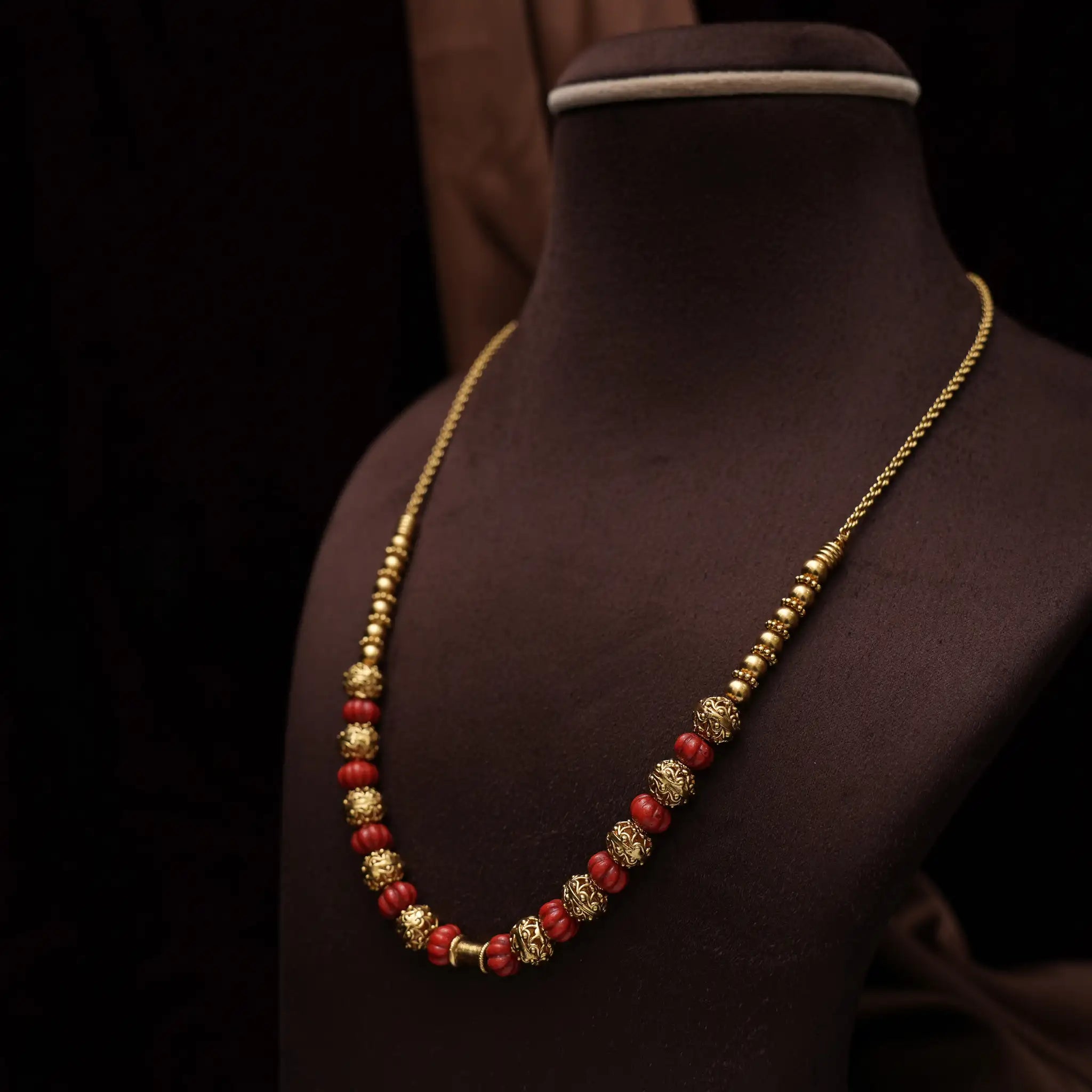 Jivika Antique Coral Necklace