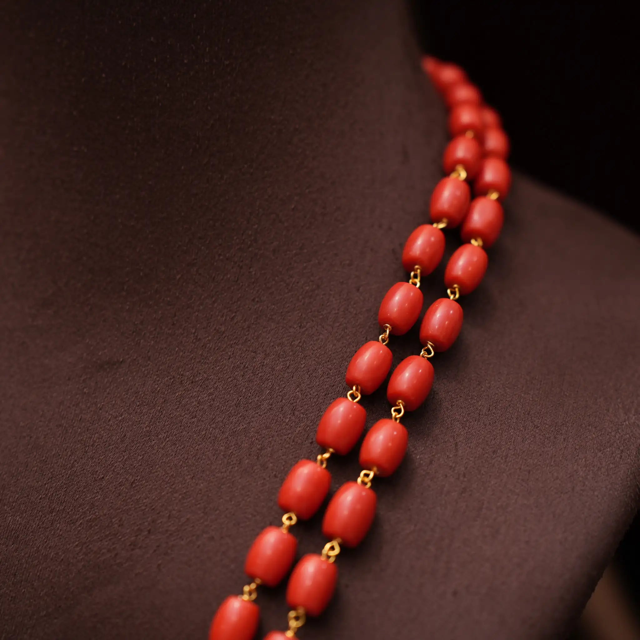 Jivitha Beaded Coral Necklace