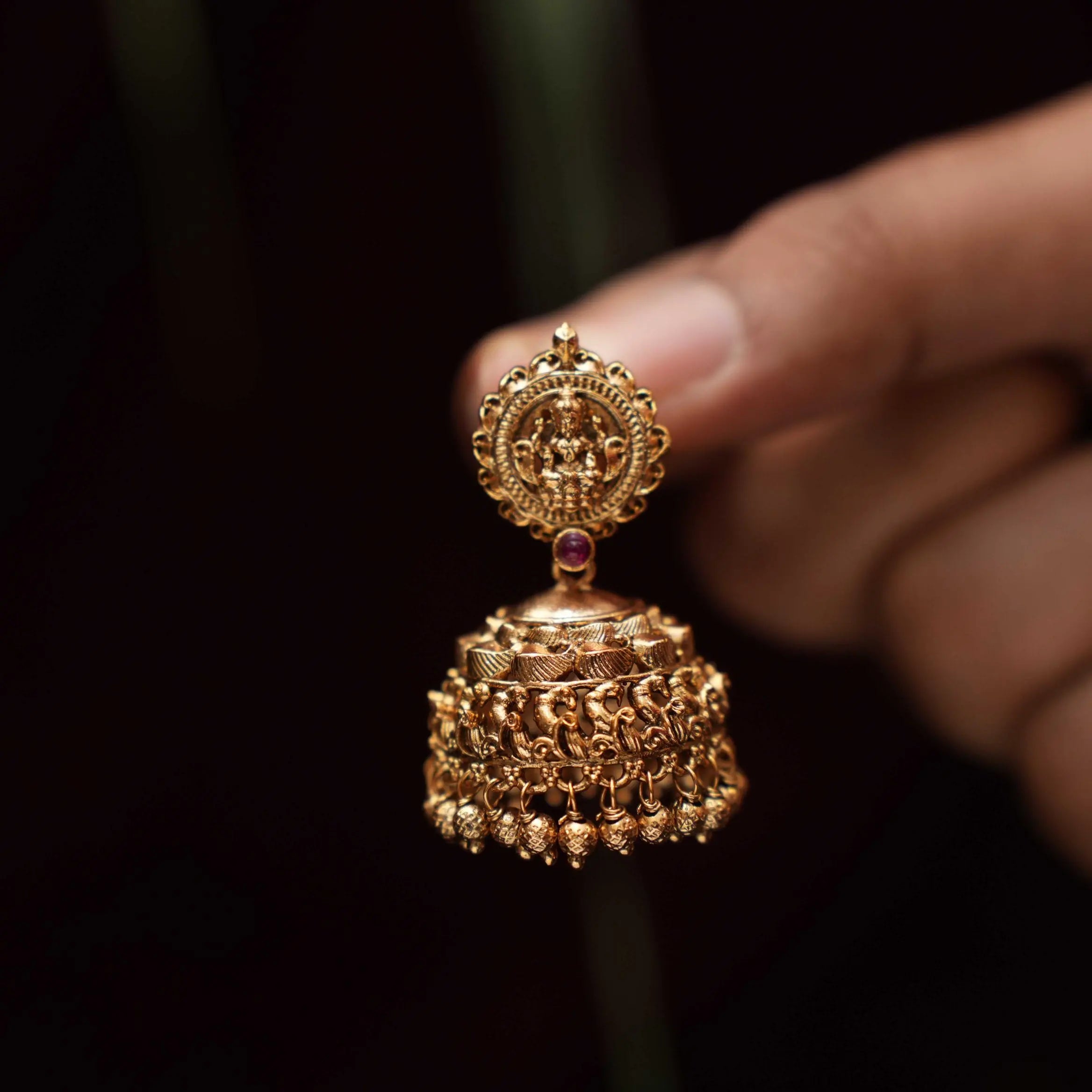 Jiya Antique Jhumka Earrings