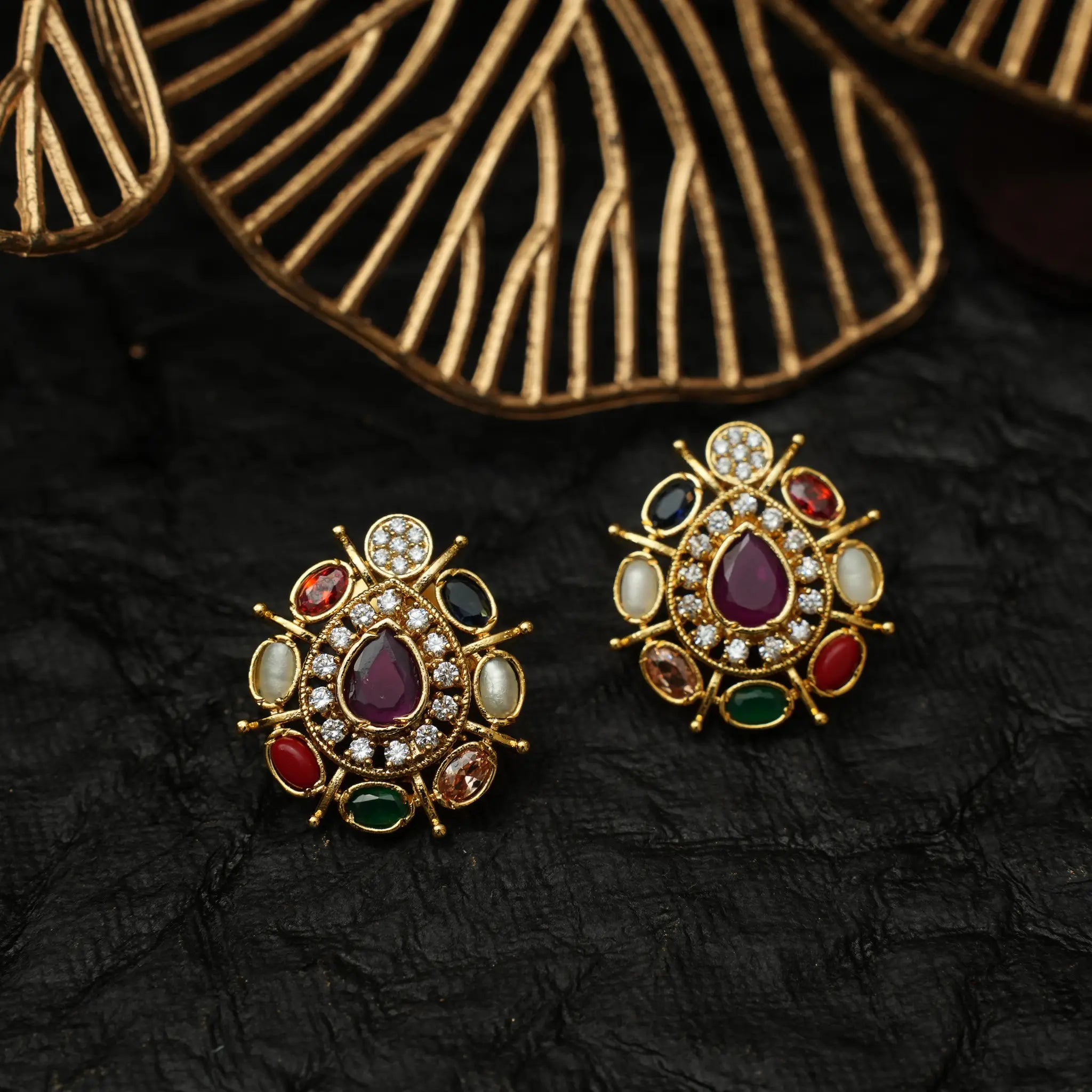Joshua Navaratna Ear Stud - Multicolor
