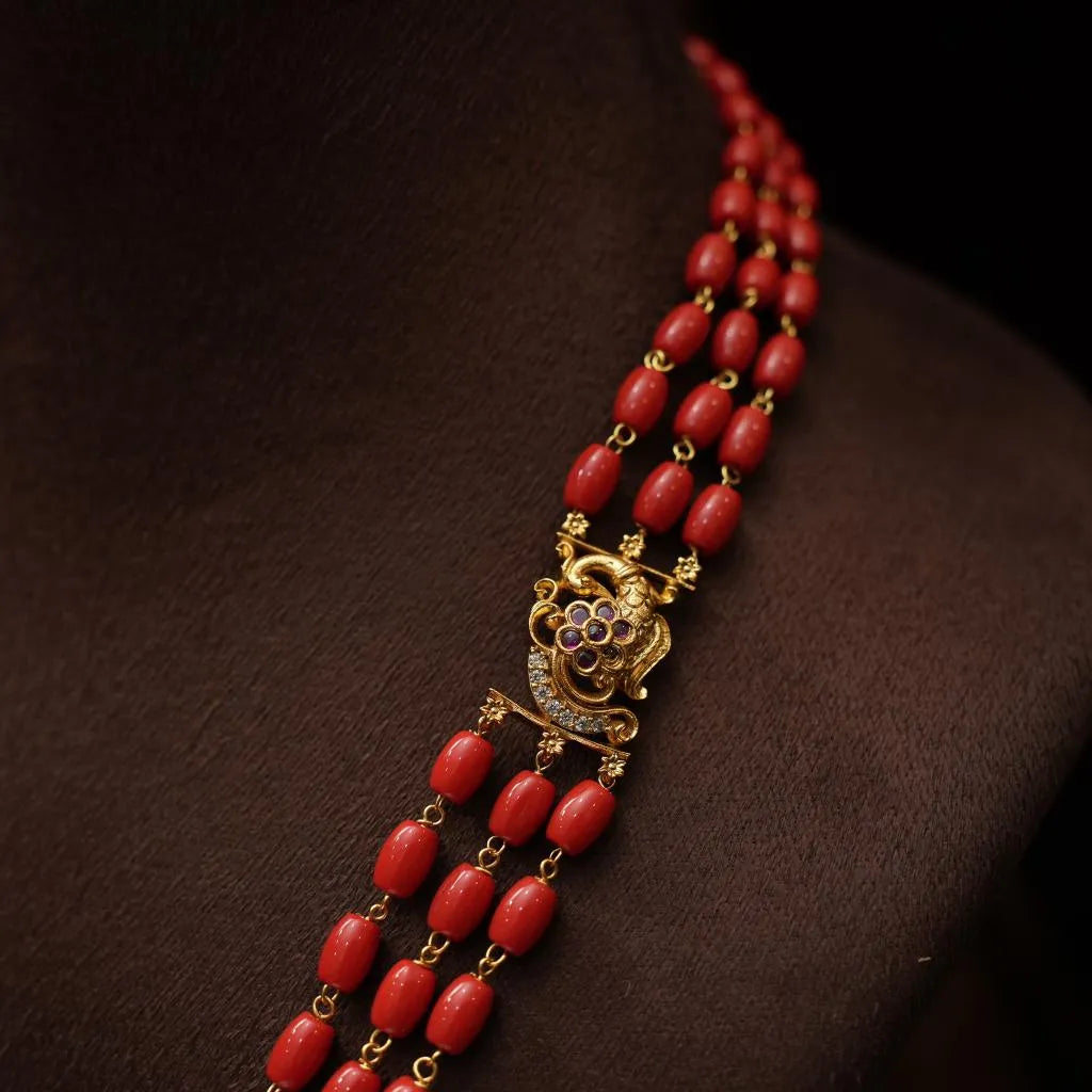 Jyoti Beaded Coral Necklace