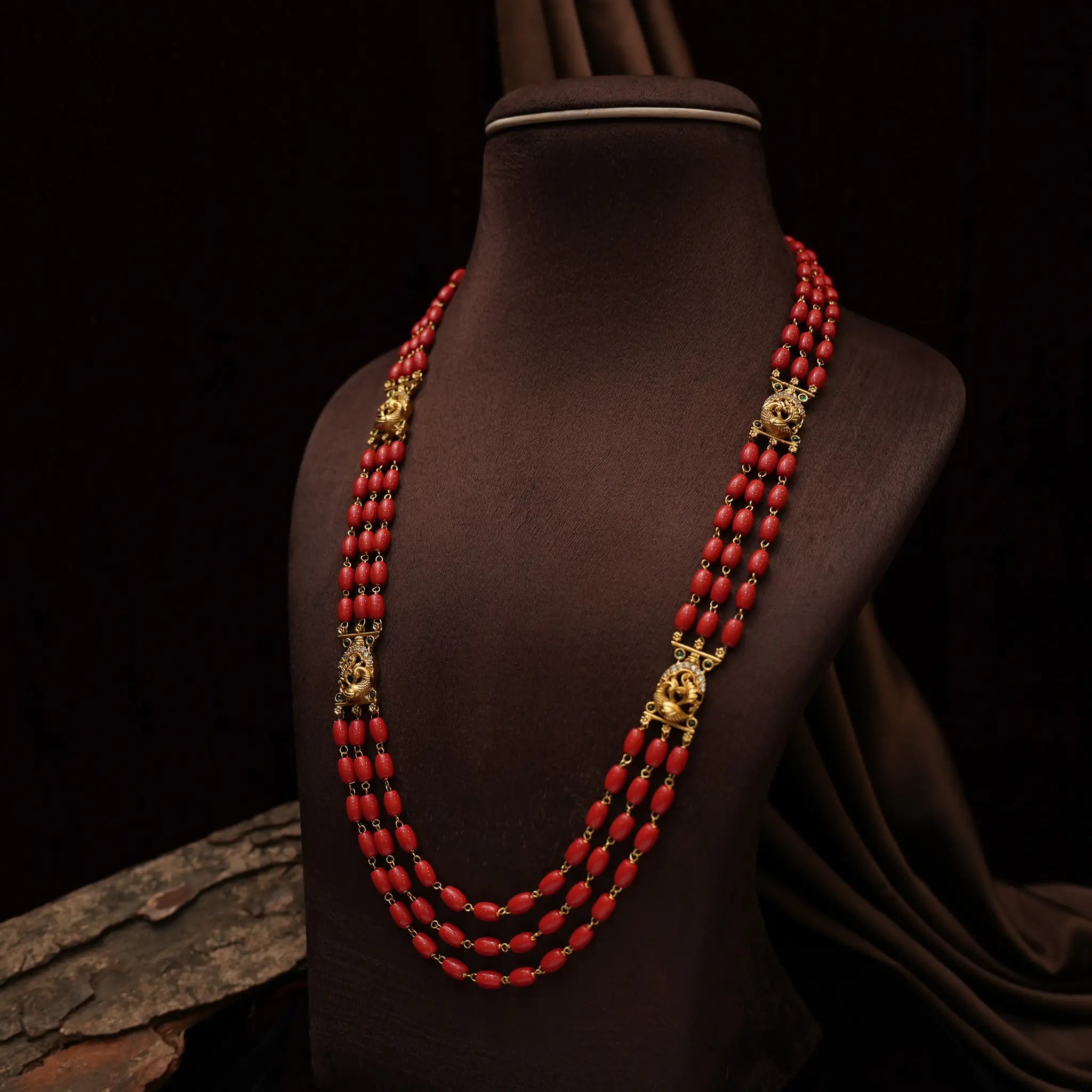 Jyoti Beaded Coral Necklace