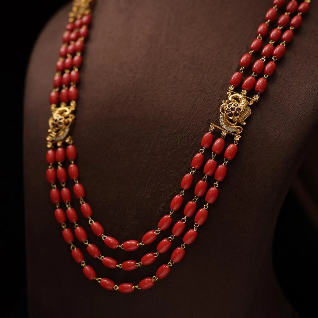 Jyoti Beaded Coral Necklace