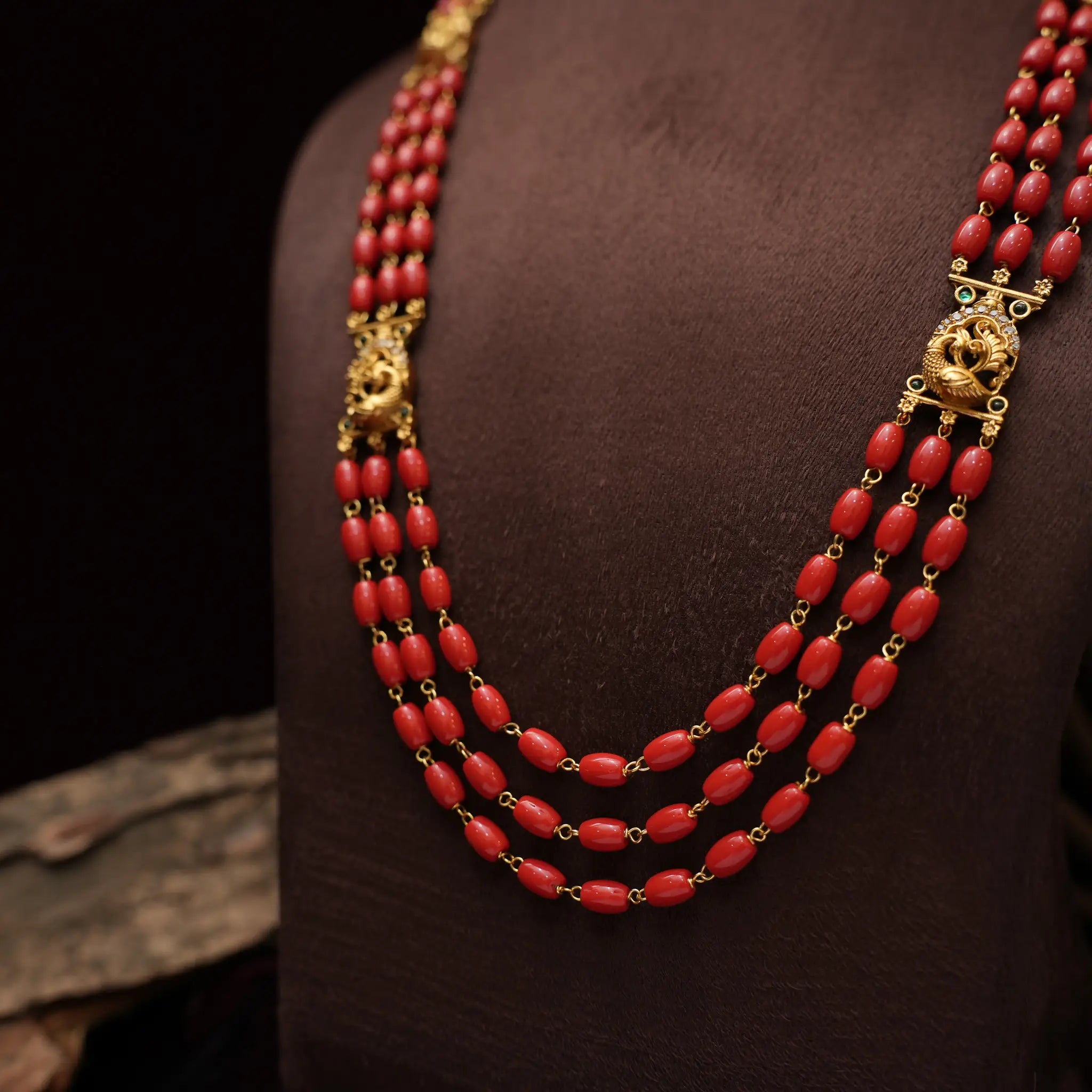 Jyoti Beaded Coral Necklace