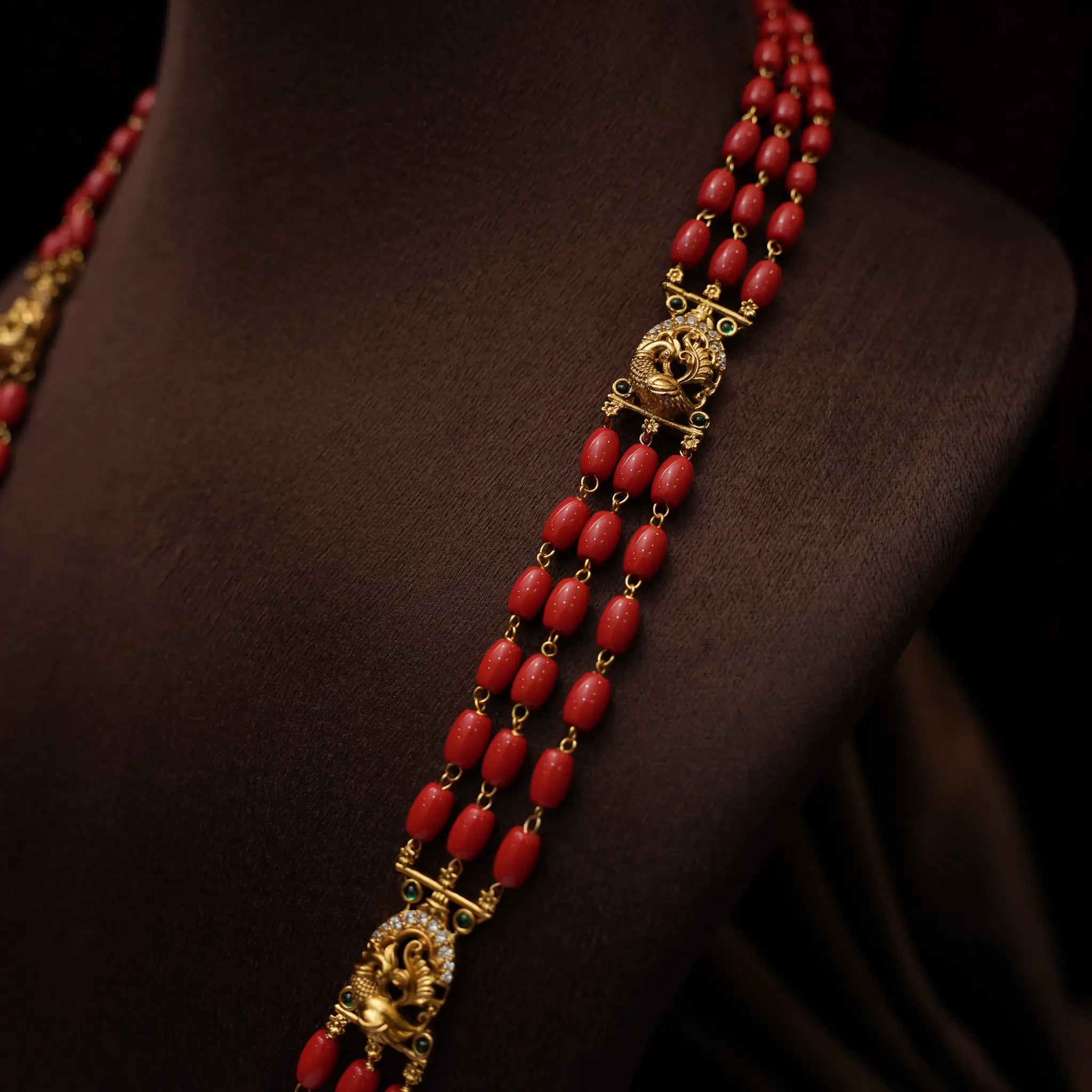 Jyoti Beaded Coral Necklace