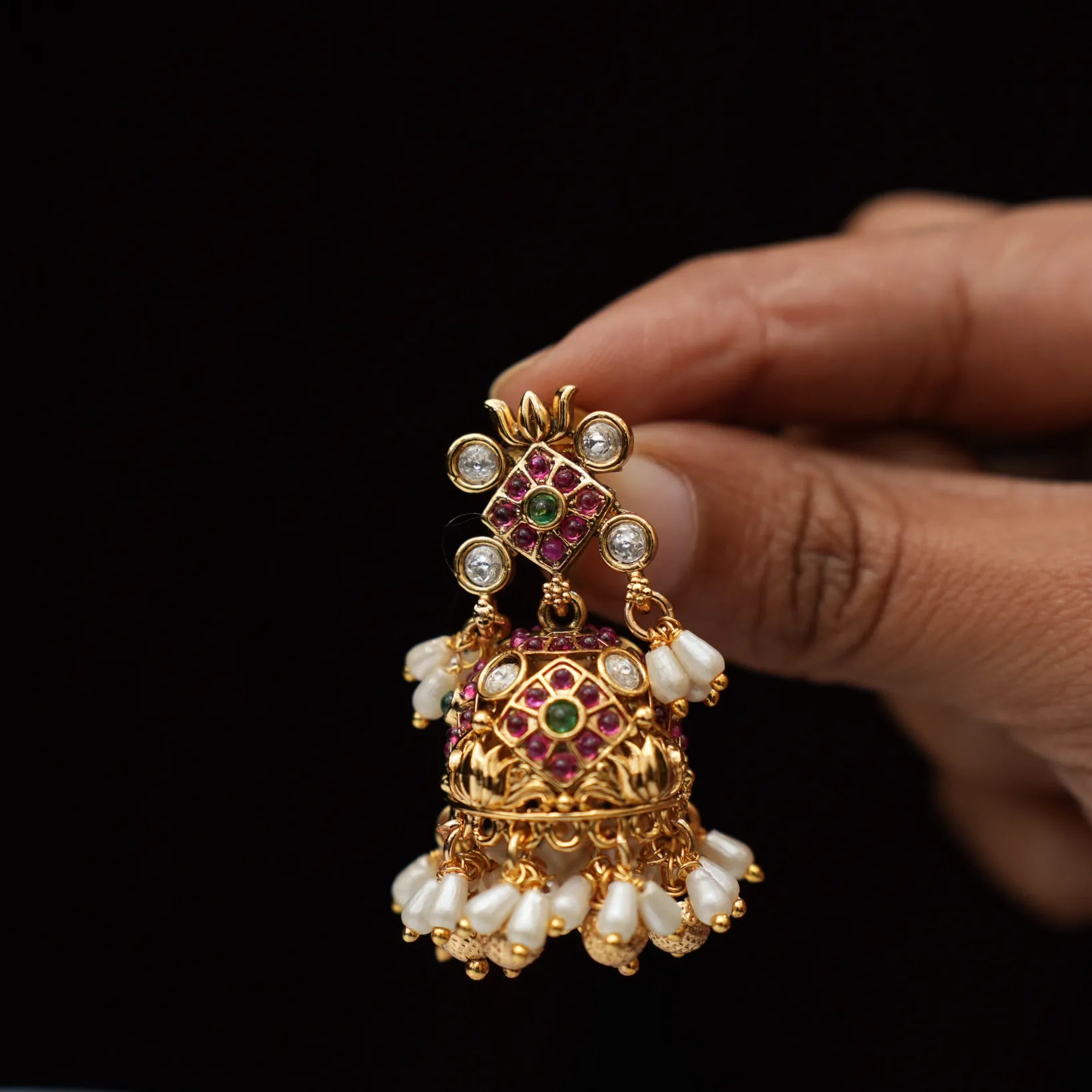 Kabitha Antique Jhumka Earirngs