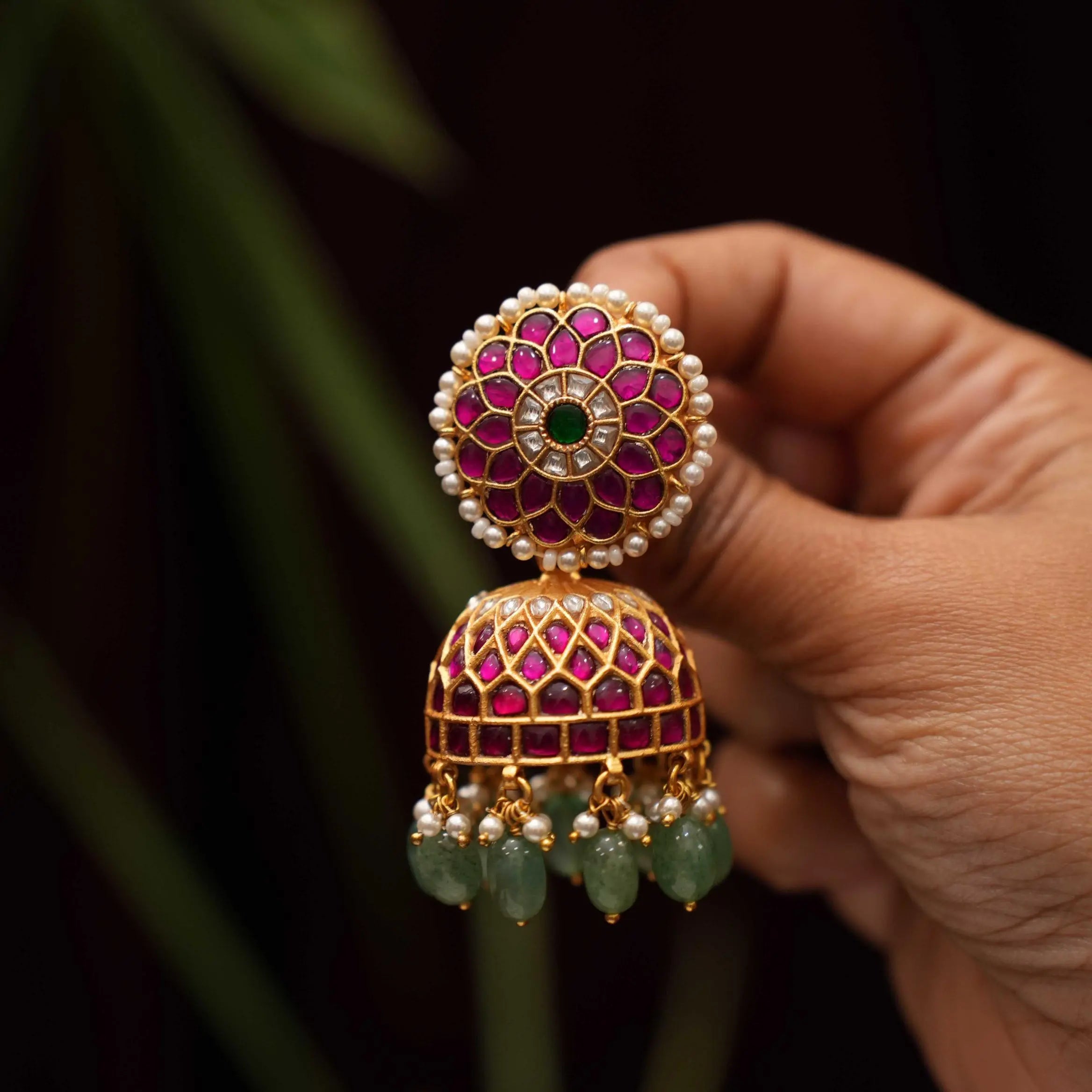 Kaira Silver Jhumka Earrings