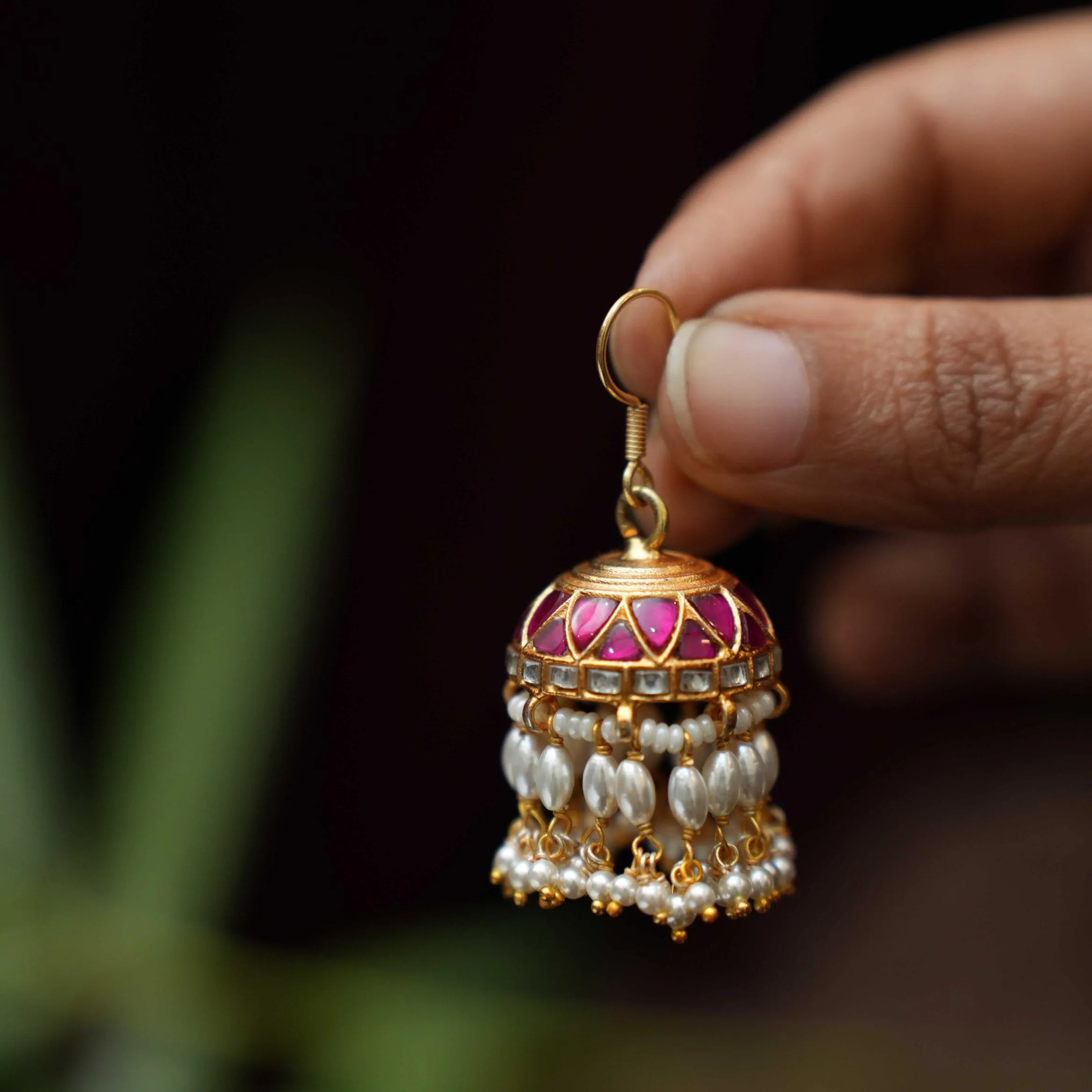 Kanika Silver Jhumka Earrings