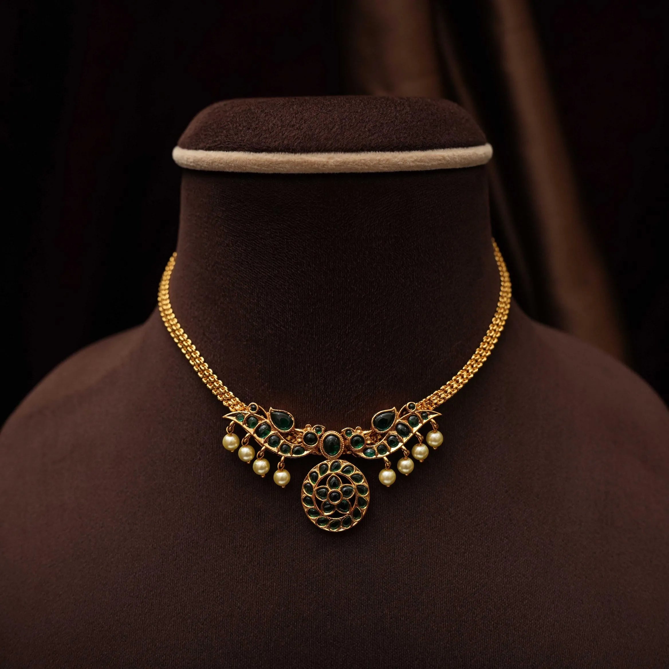 Kaveri Attigai Necklace - Green