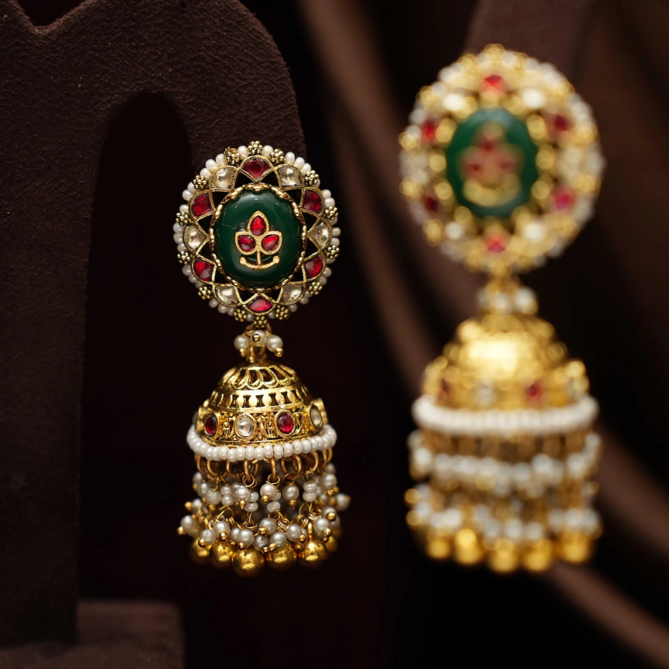 Kavi Polki Jhumka Earirngs