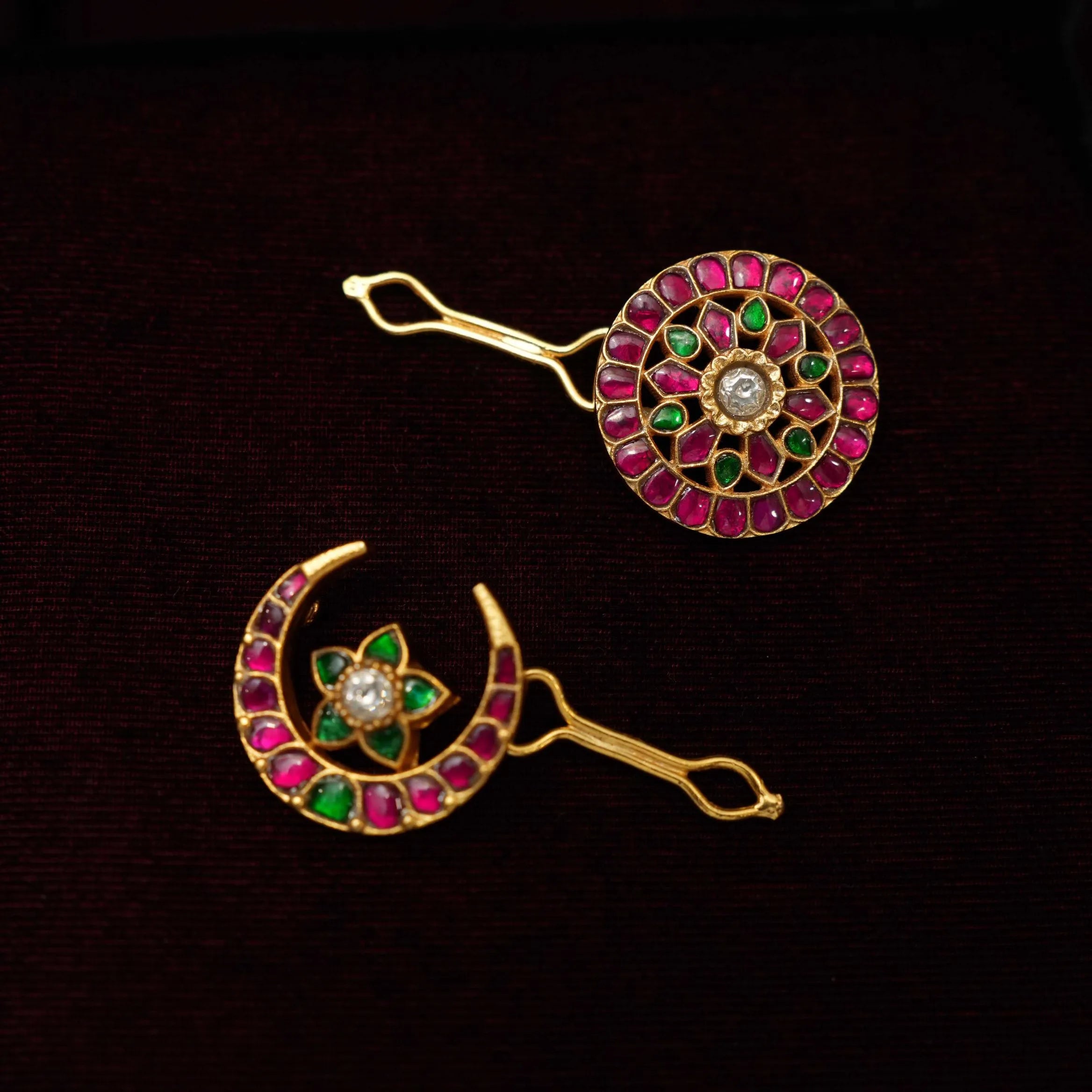 Kavi Sun and Moon Silver Hair Accessory - Ati