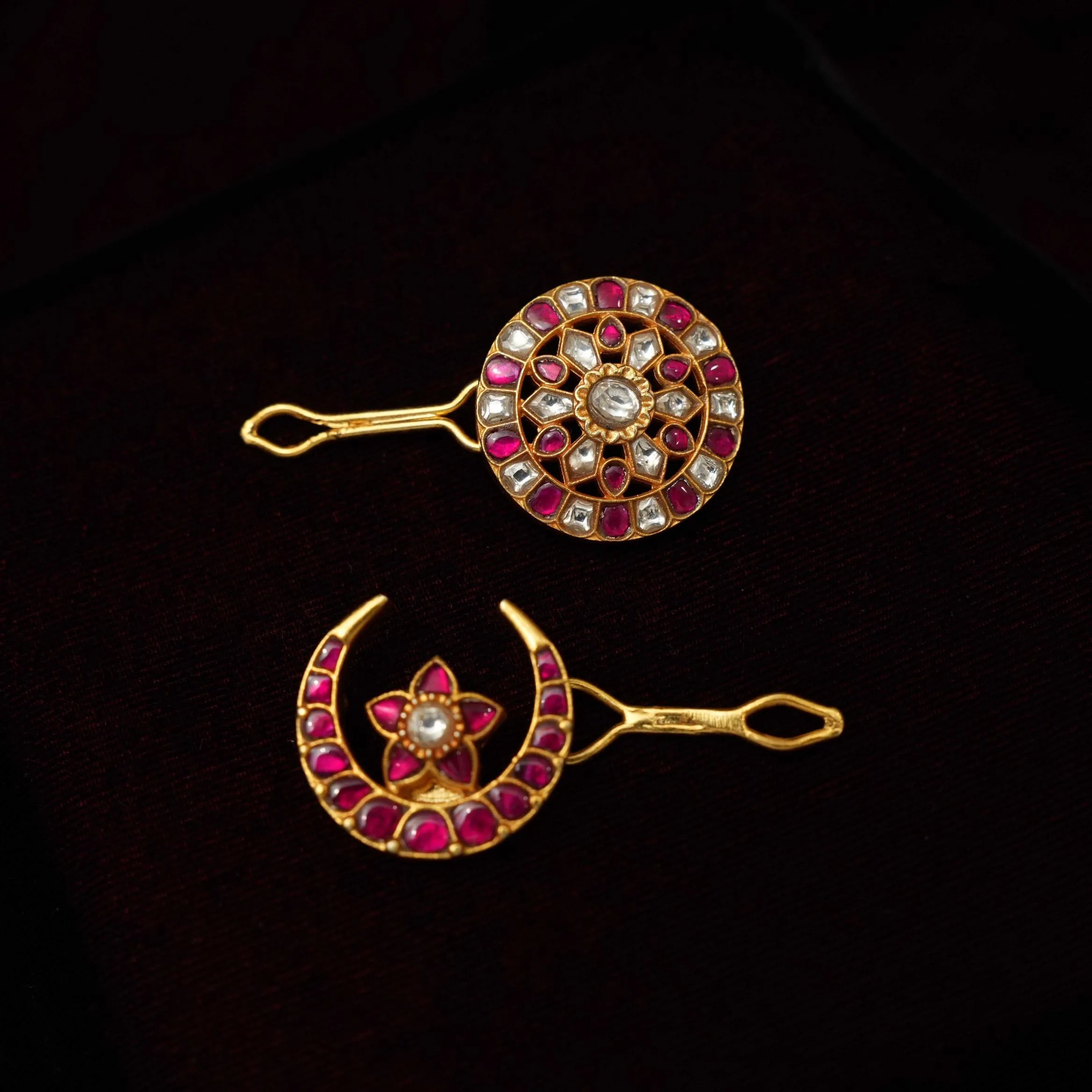 Kavi Sun and Moon Silver Hair Accessory - Elya