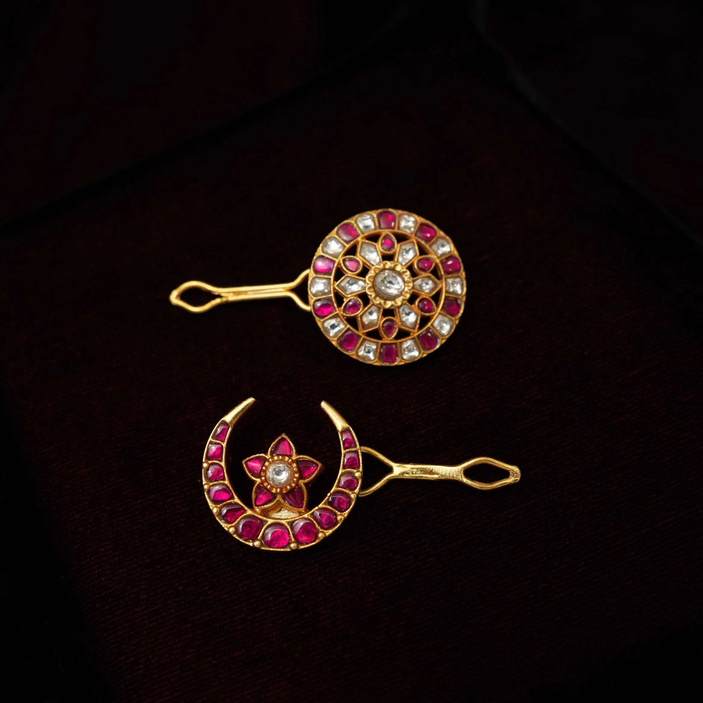 Kavi Sun and Moon Silver Hair Accessory - Elya