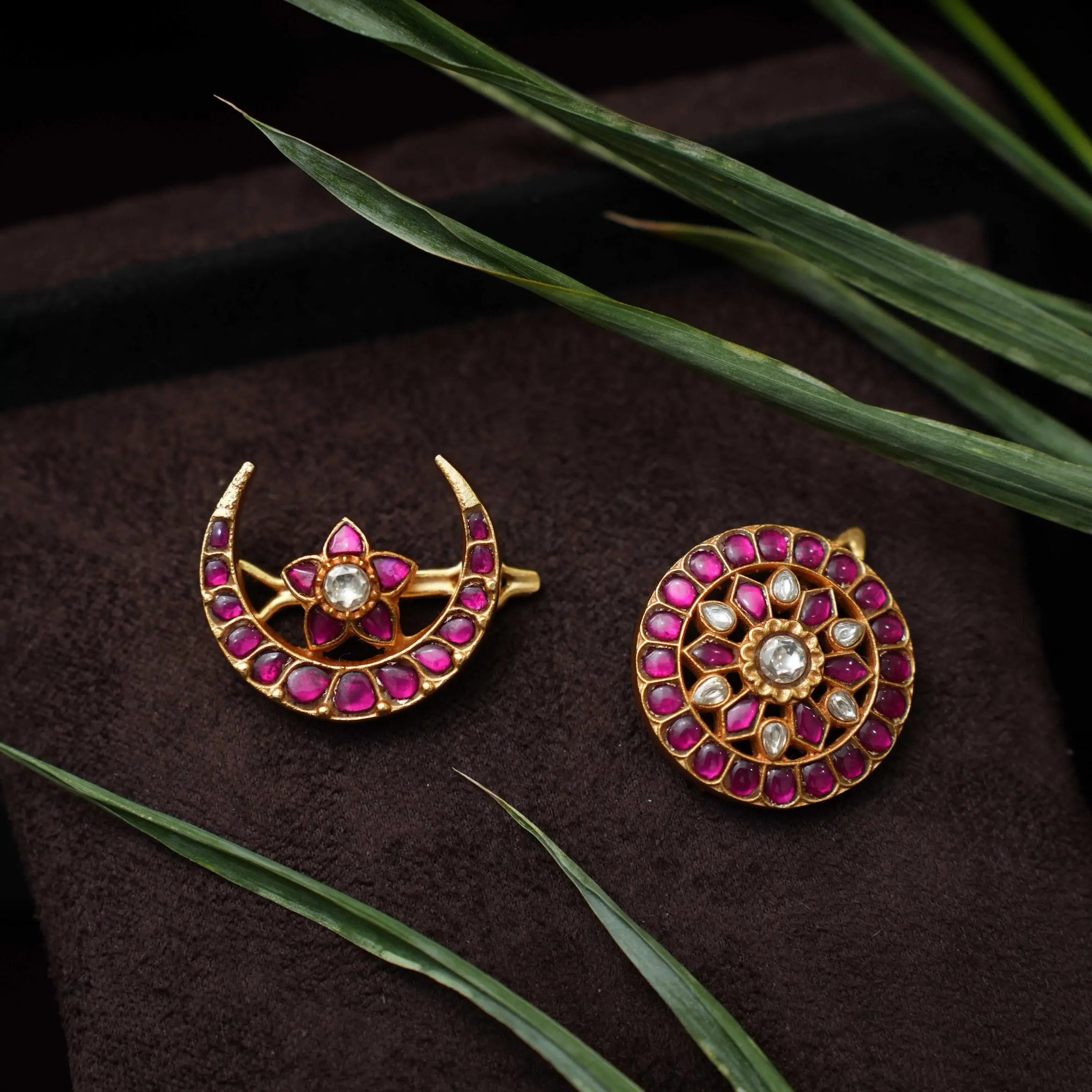 Kavi Sun and Moon Silver Hair Accessory