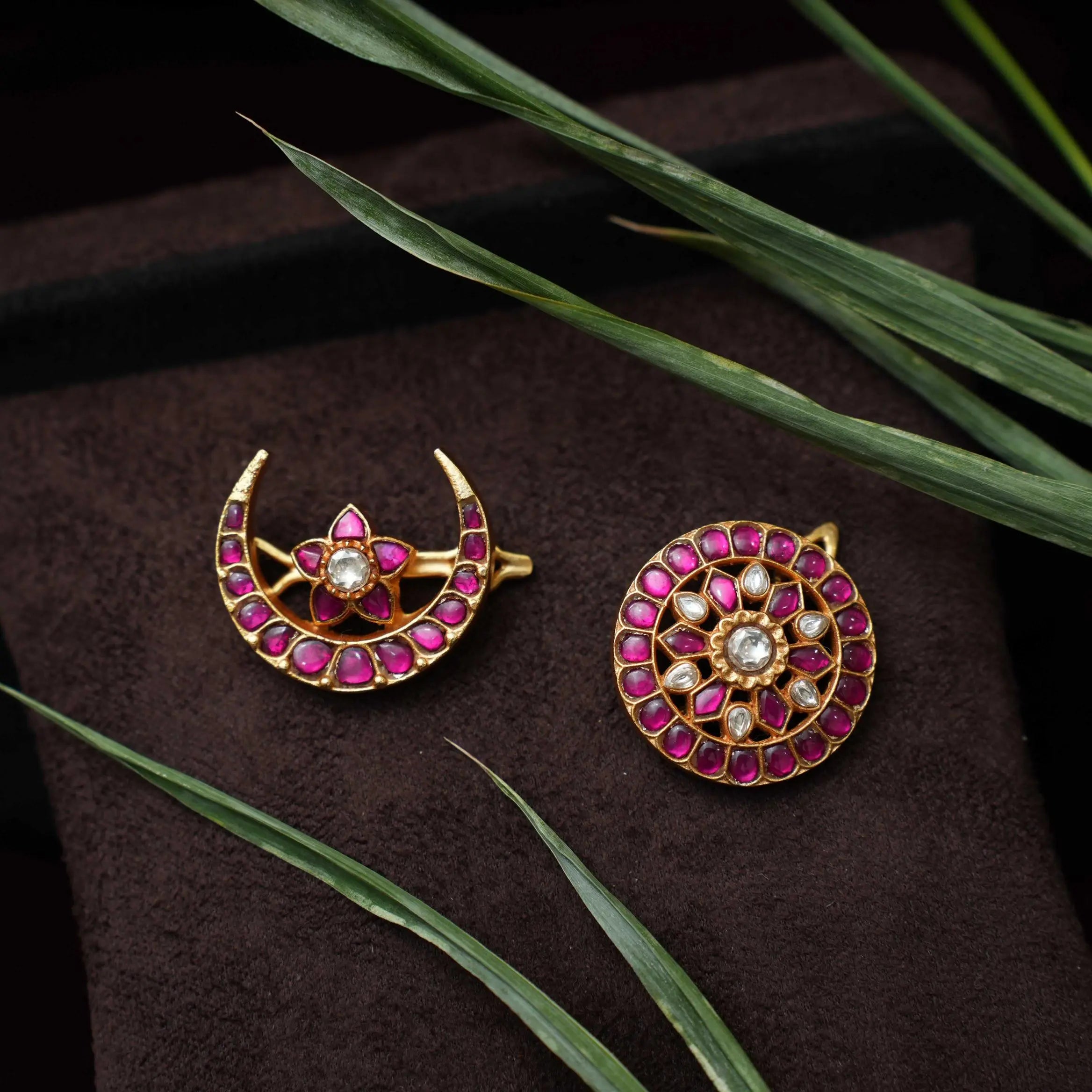 Kavi Sun and Moon Silver Hair Accessory