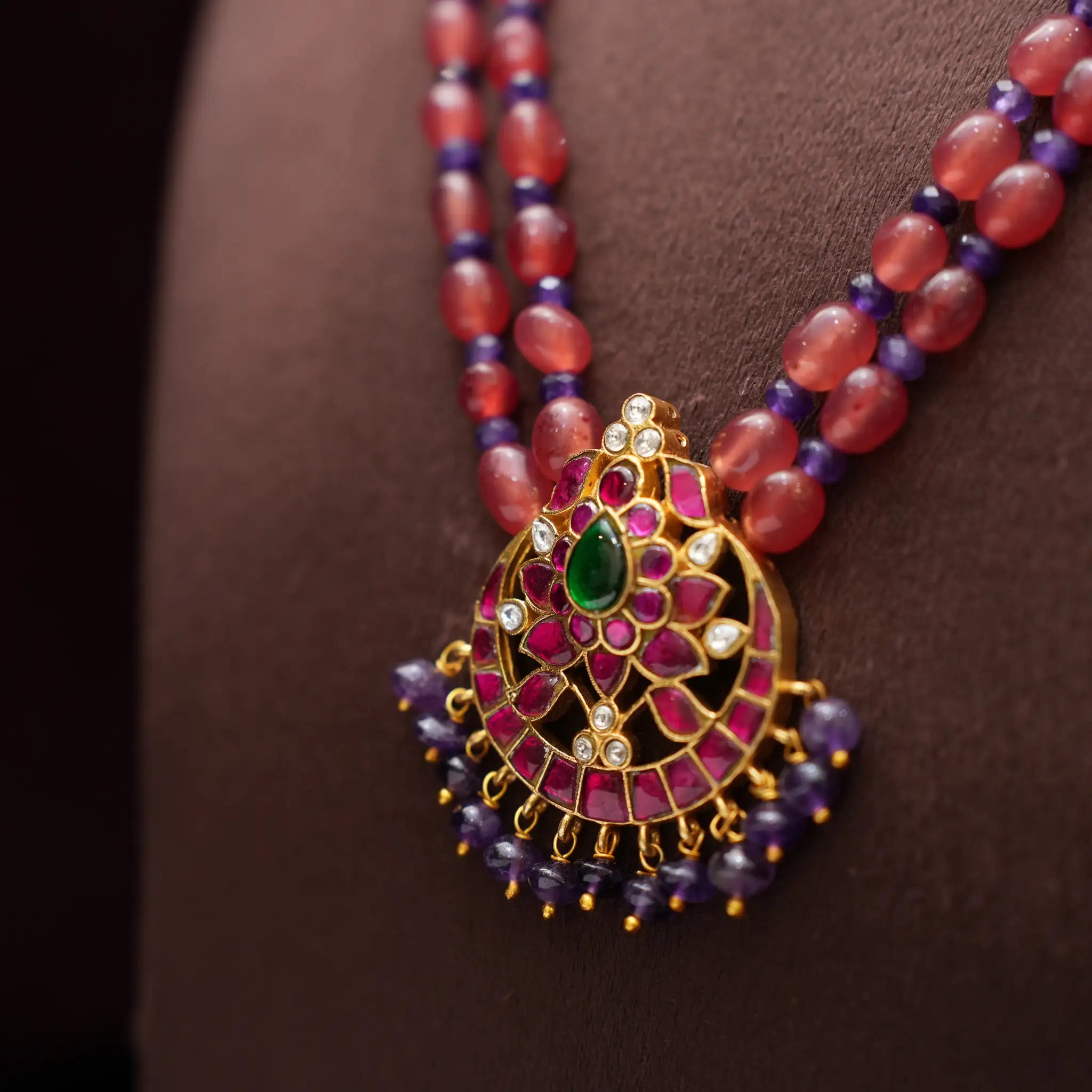 Kavilaya Beaded Necklace - Red