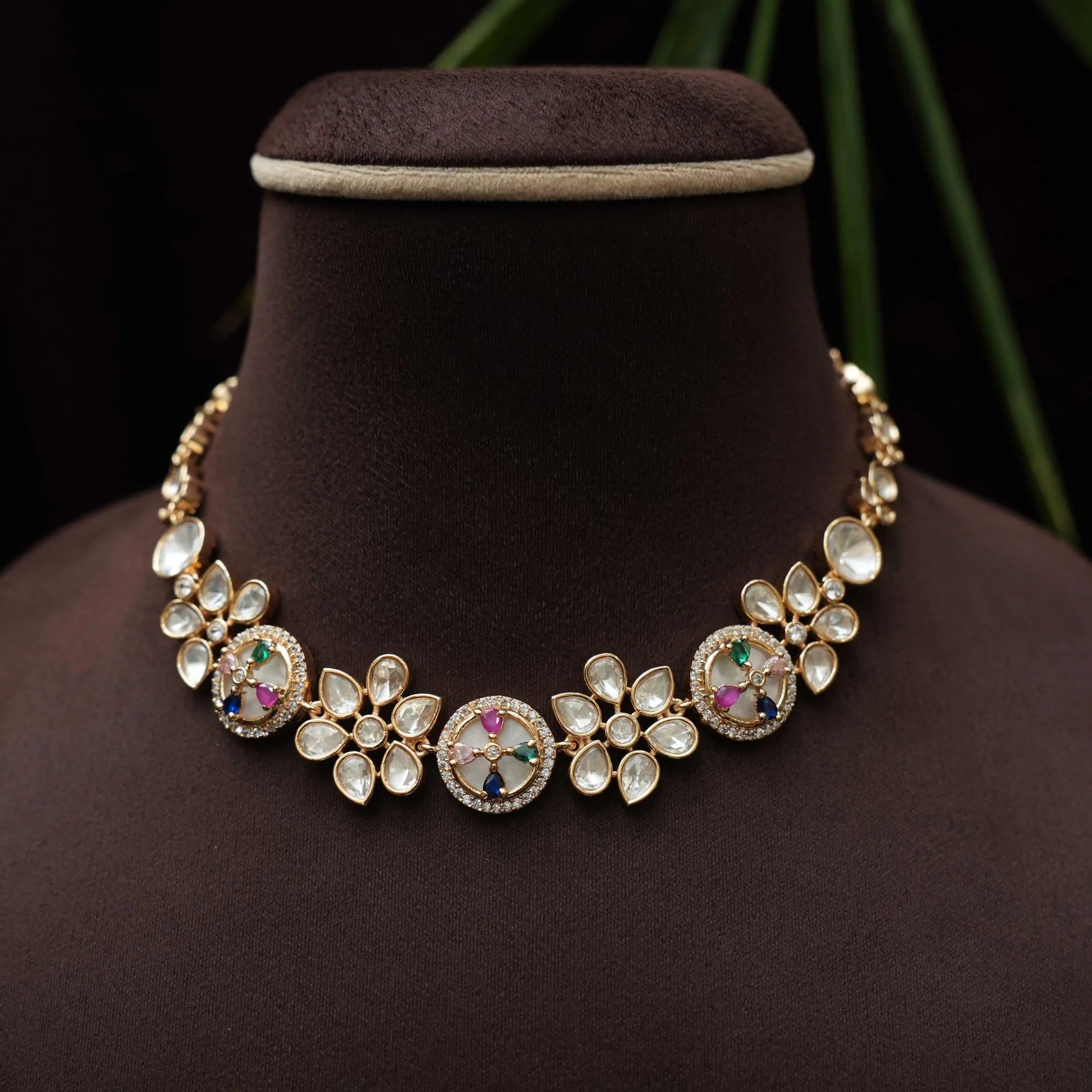 Khadija Polki Choker - Multicolor