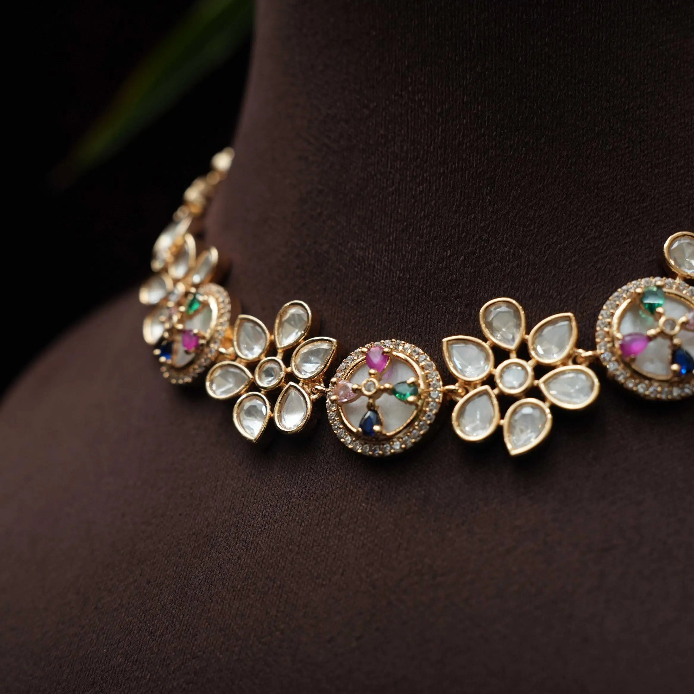 Khadija Polki Choker - Multicolor