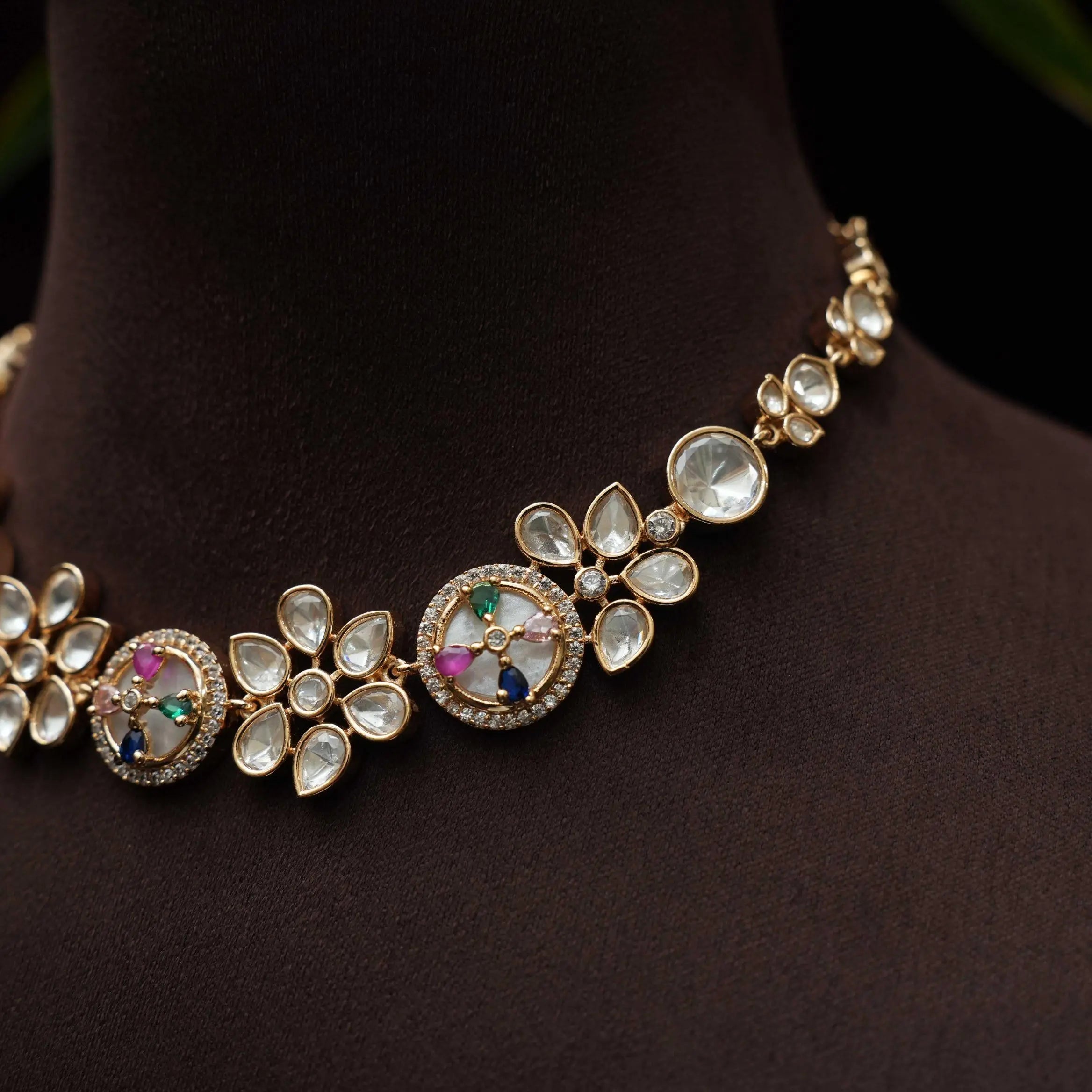 Khadija Polki Choker - Multicolor