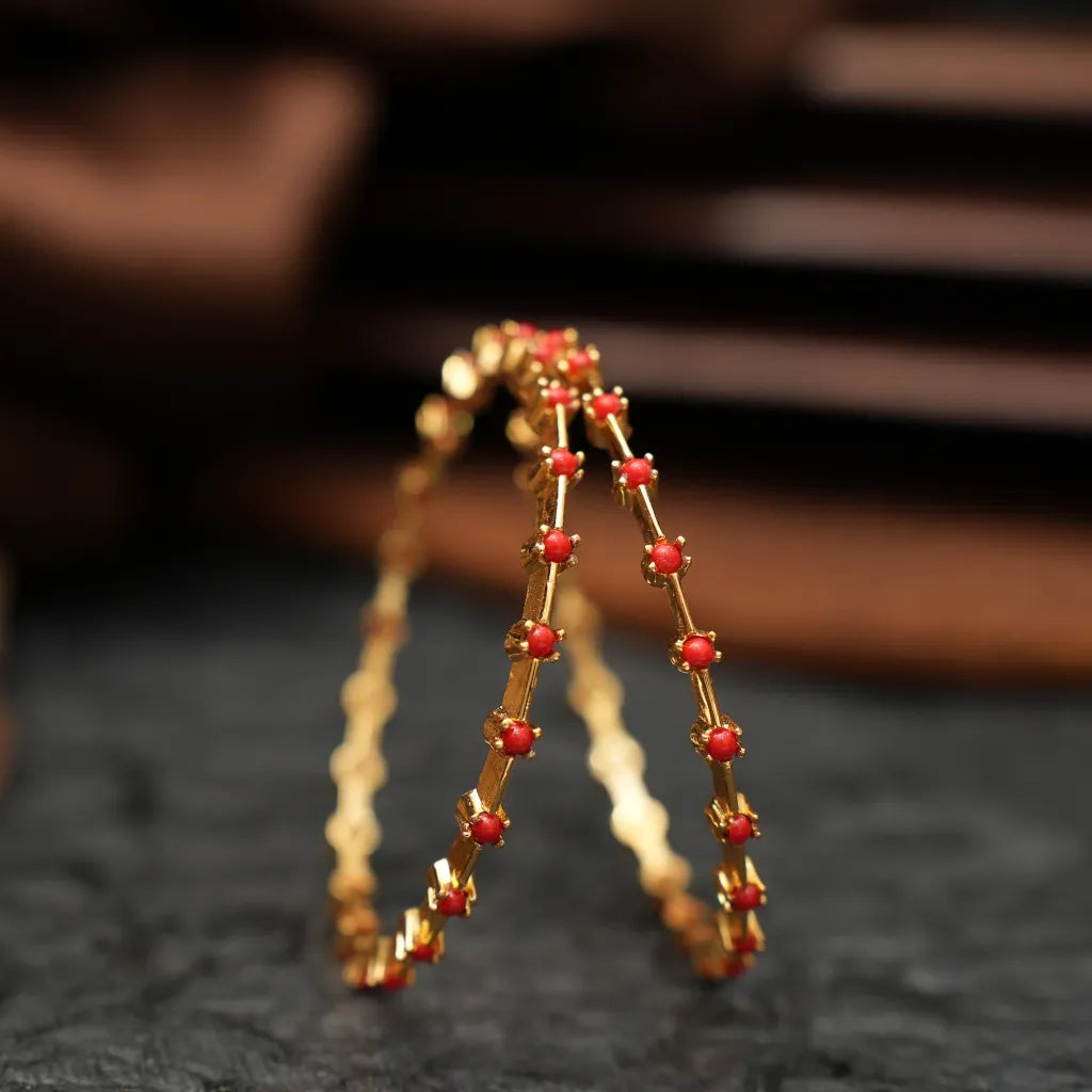 Kiara Antique Coral Bangles