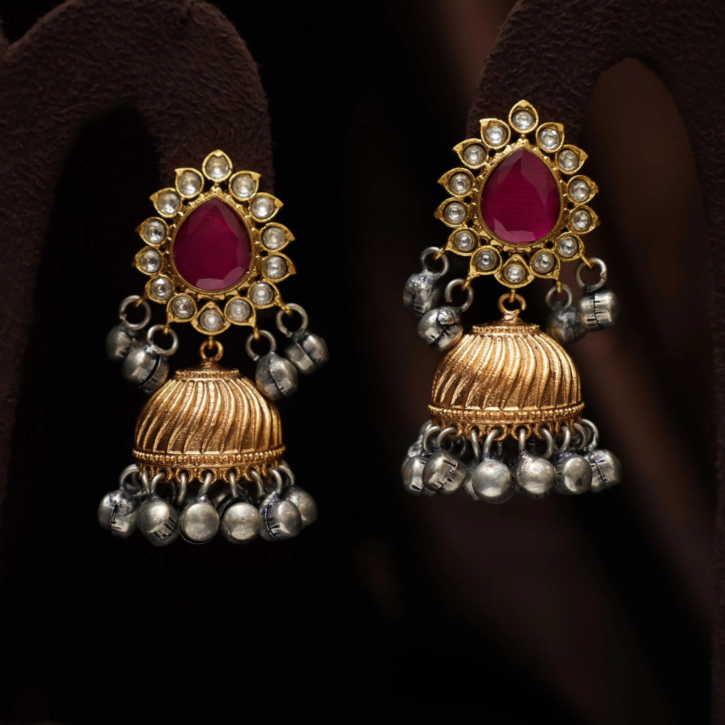 Kiya Antique Dual Tone Choker - Red