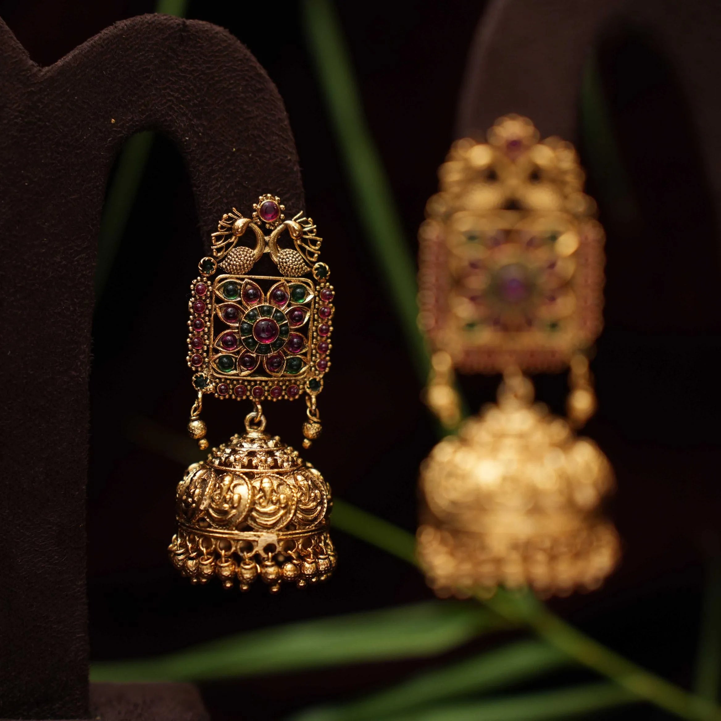 Komal Antique Jhumka Earrings