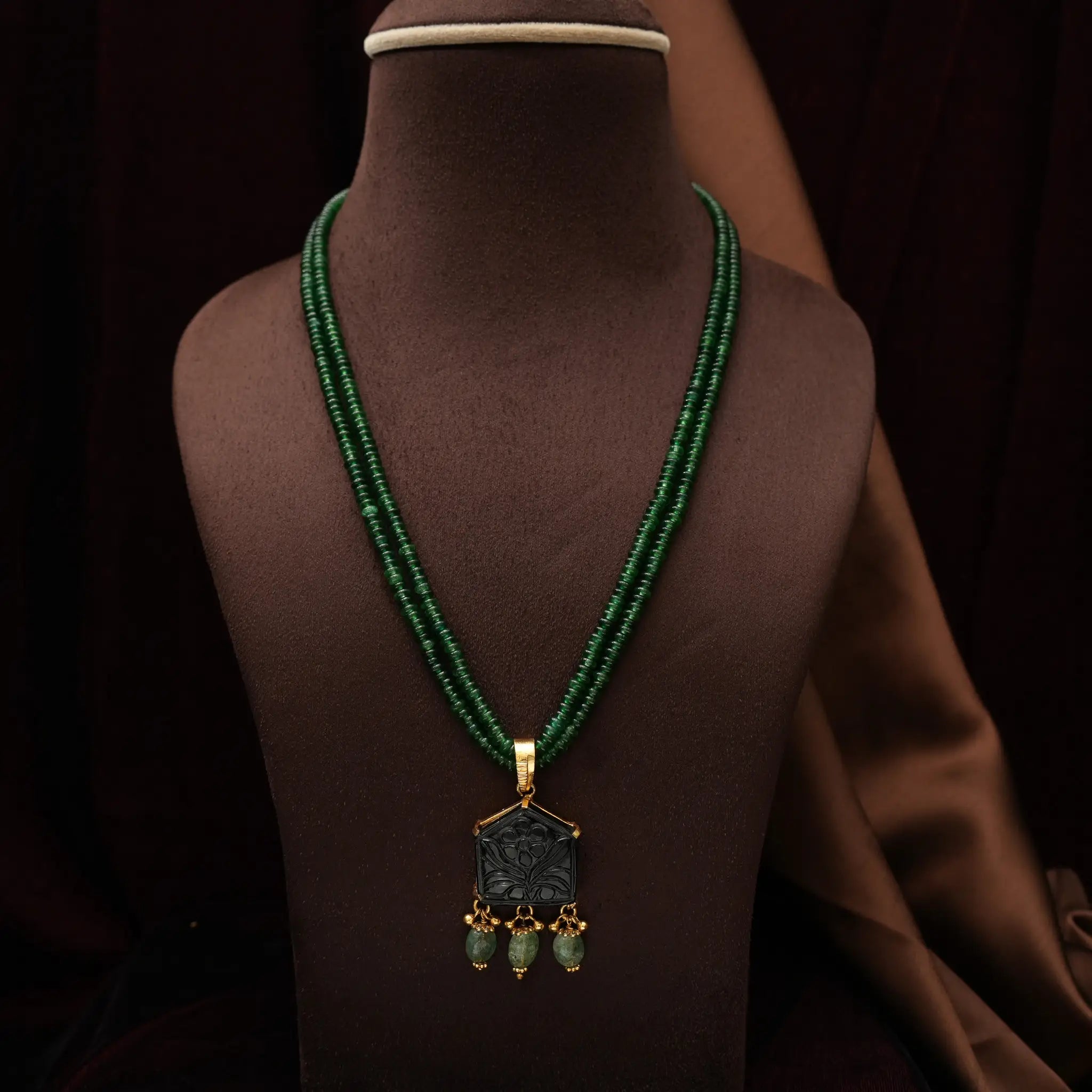 Krishti Silver Beaded Necklace