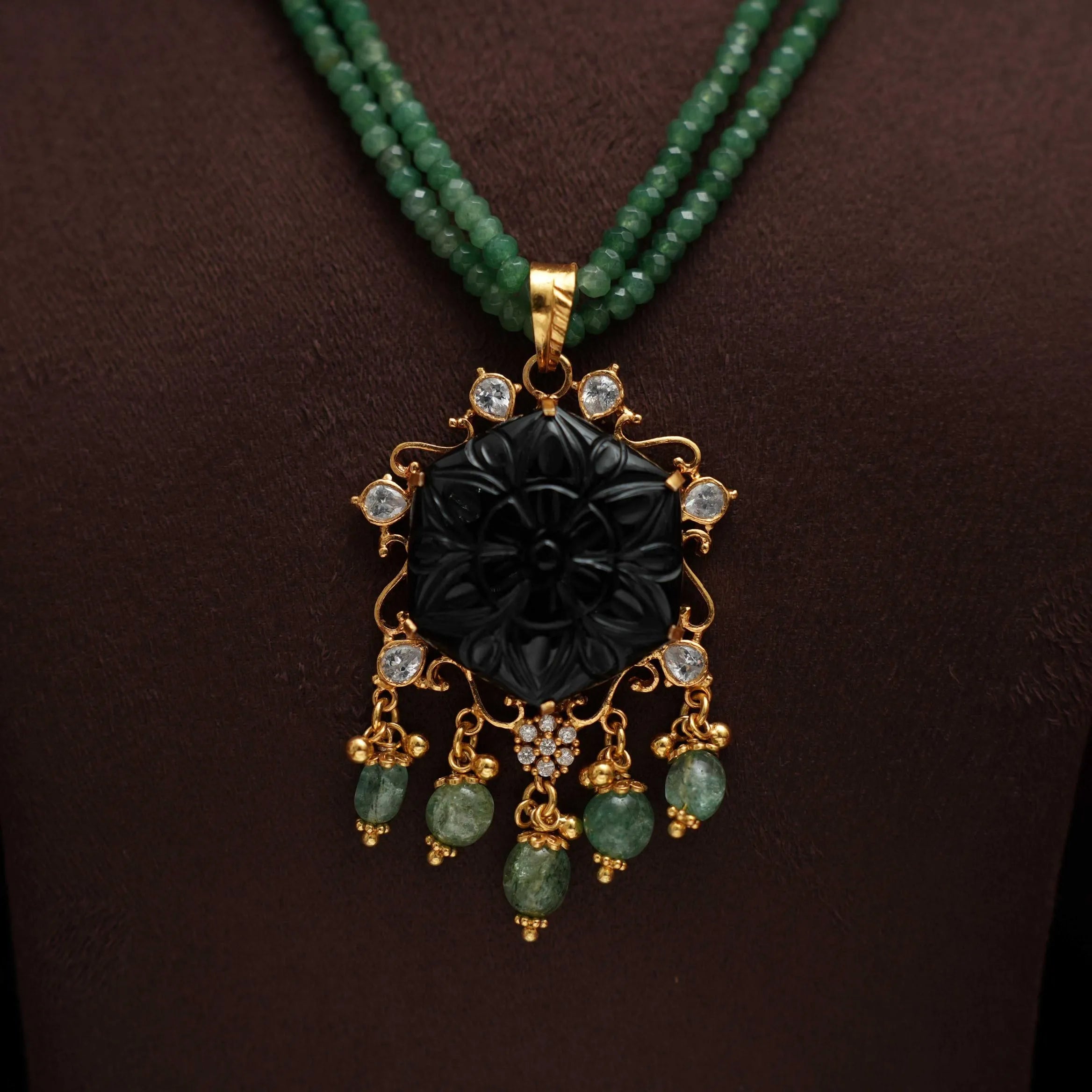 Krishti Silver Beaded Necklace