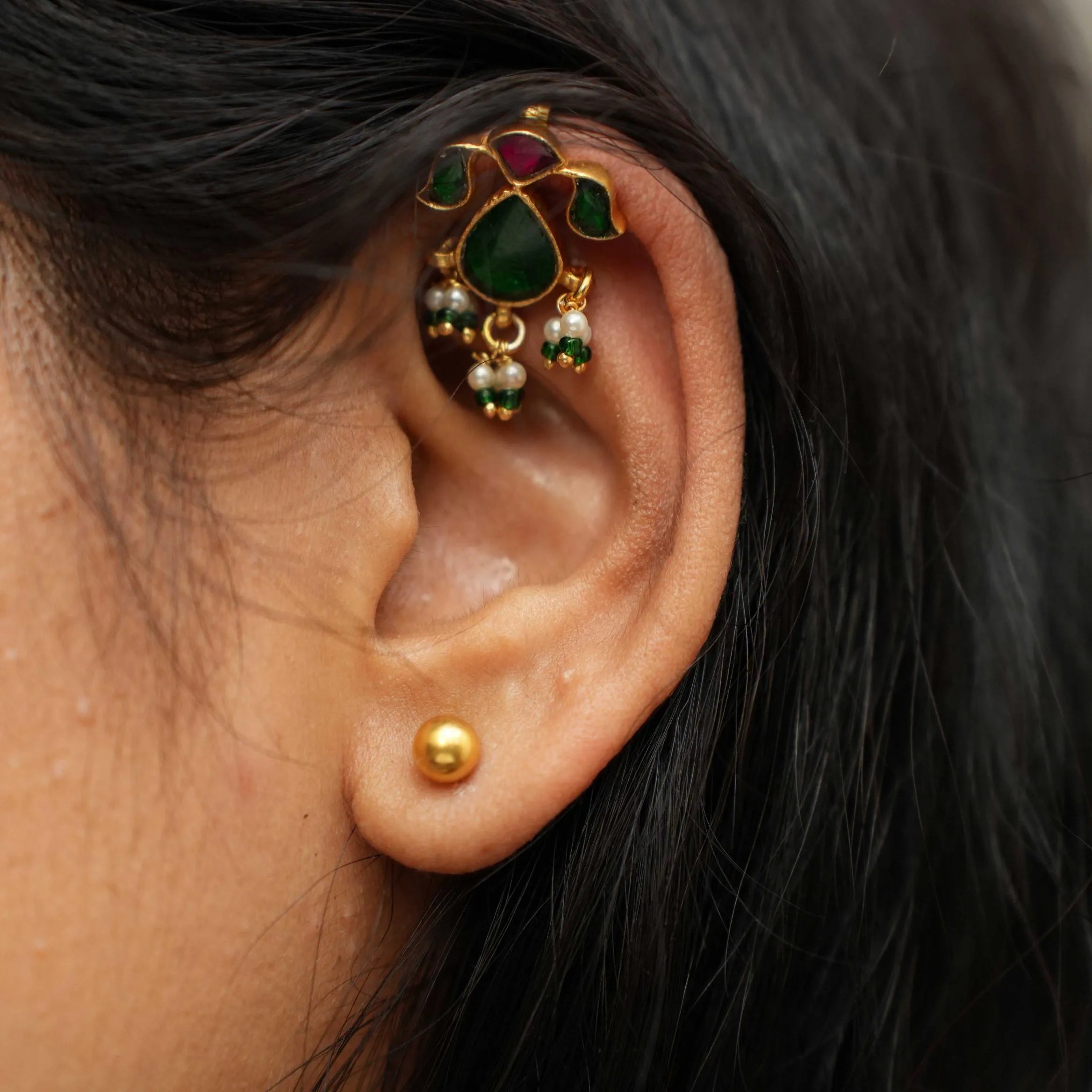 Kriti Silver Bugadi Earrings